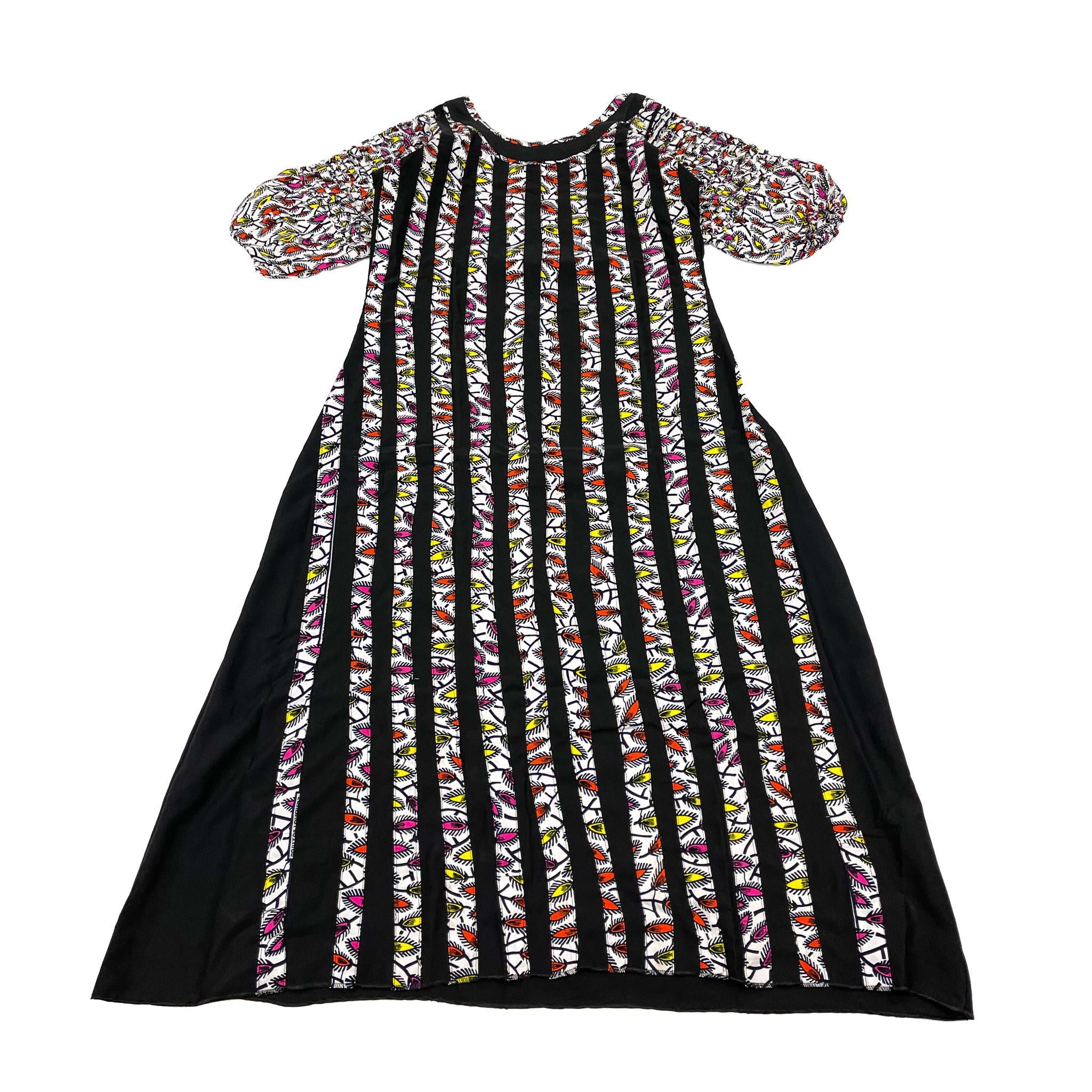 Women's White Ankara & Cotton Mix Dress