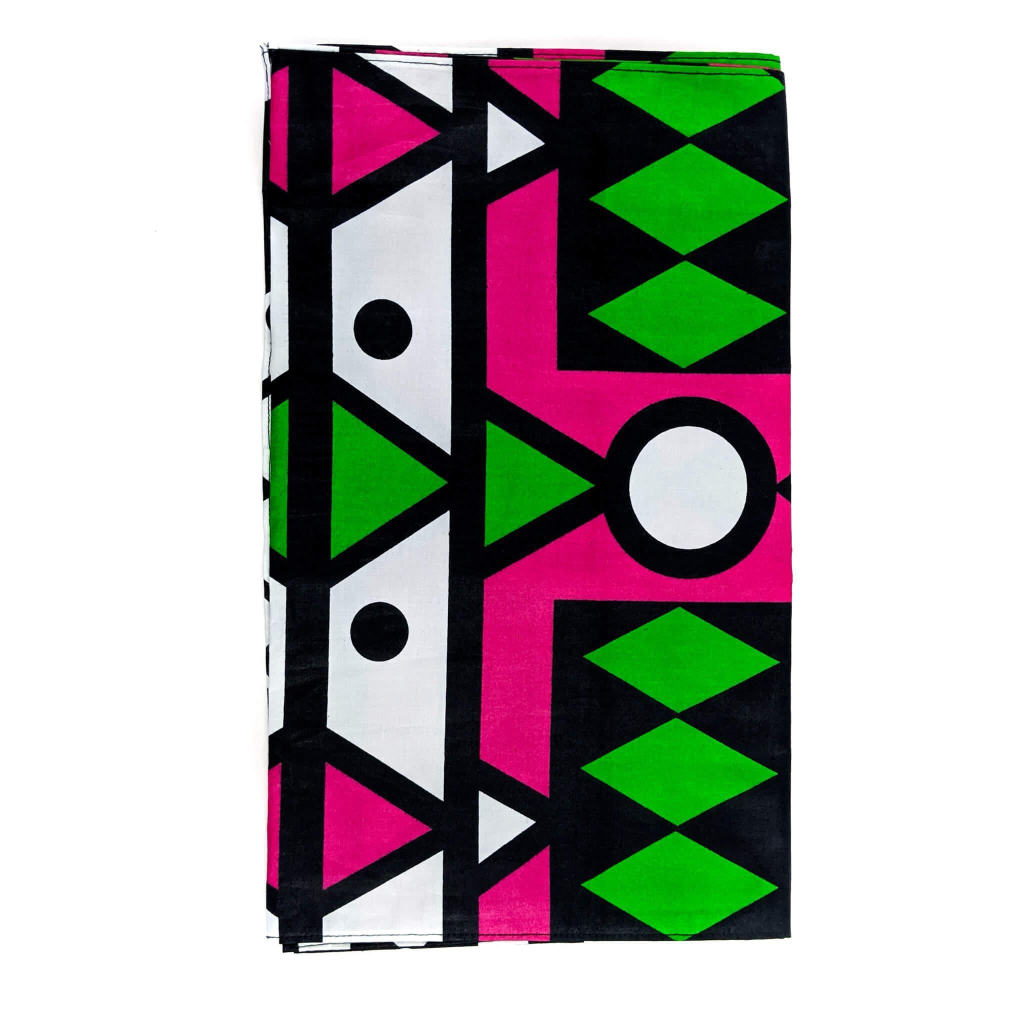 Handmade Ankara Face Mask with Head Scarf & Disposal Filters