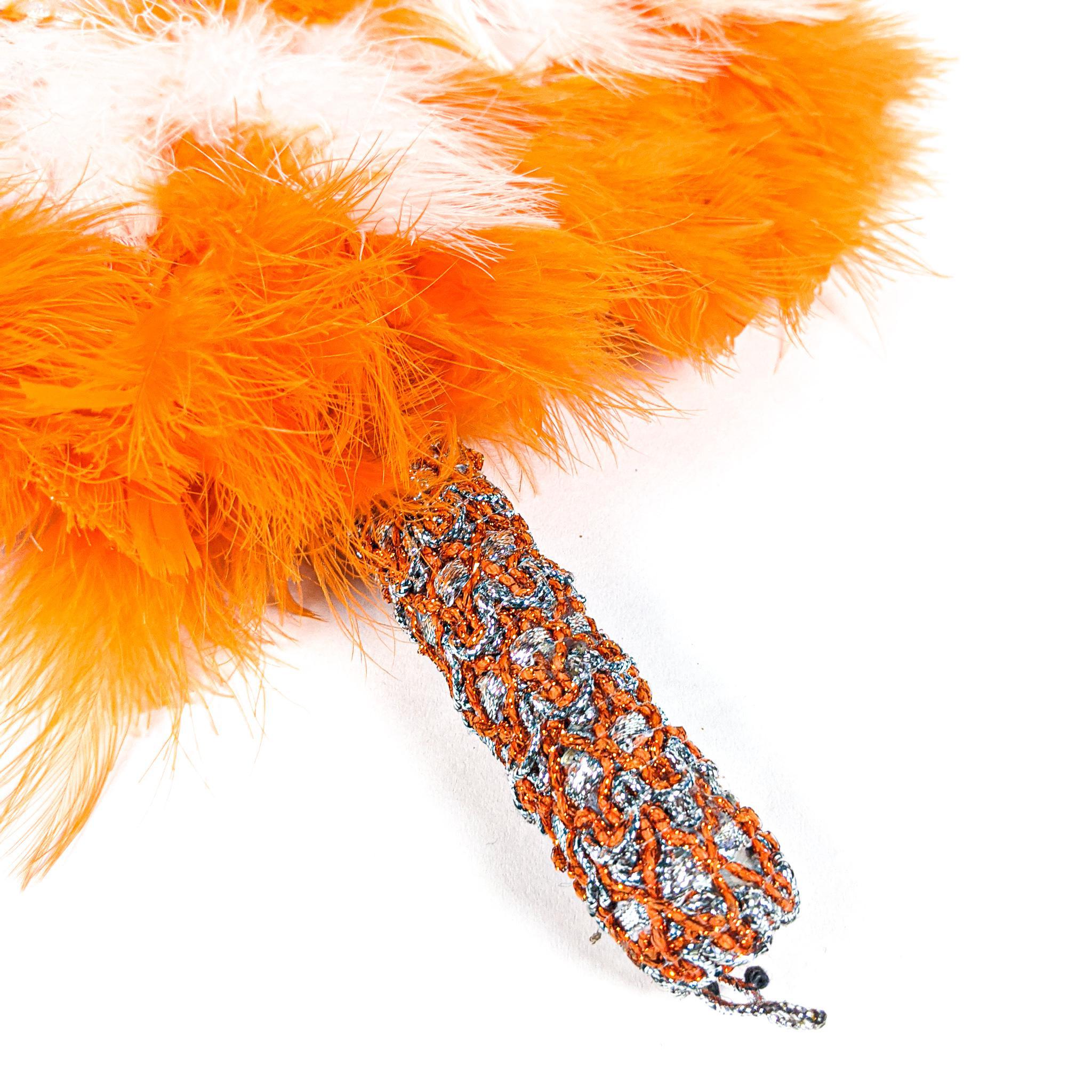 Orange Traditional Wedding Hand Fan