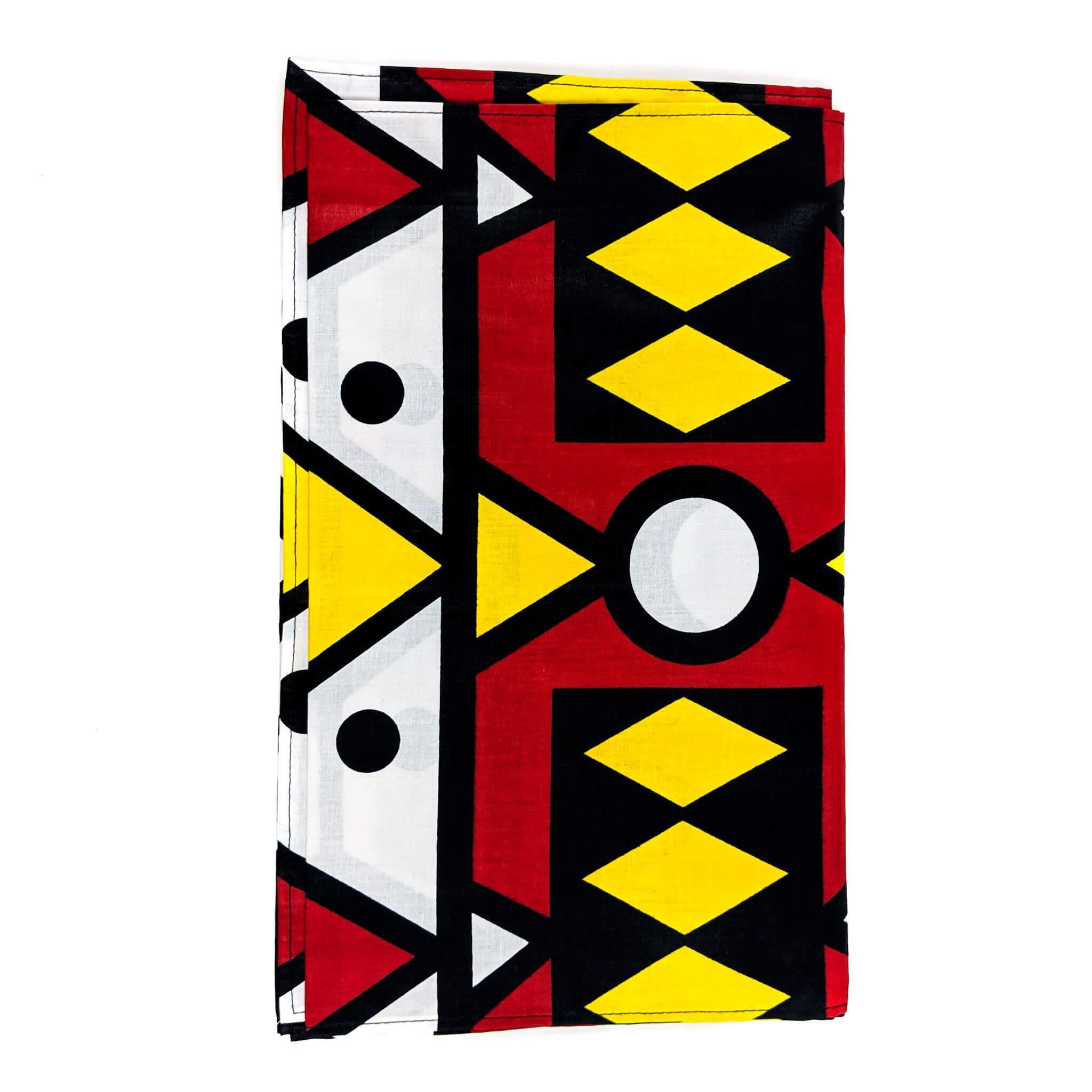 Handmade Ankara Face Mask with Head Scarf & Disposal Filters