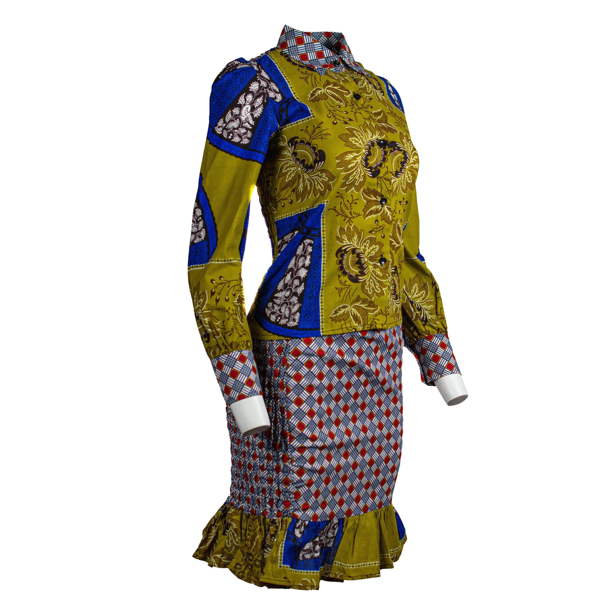 2pc Ankara Short Skirt Set