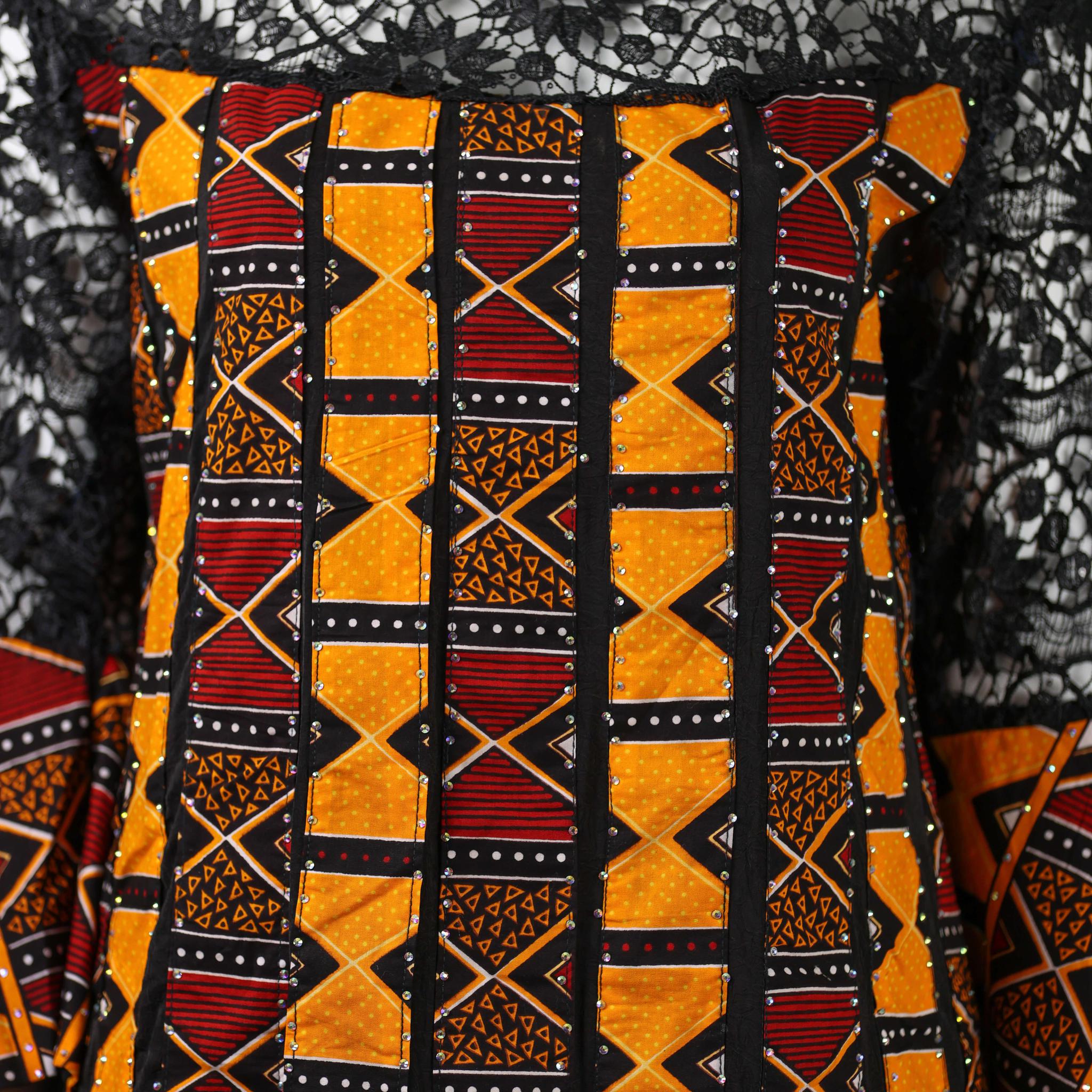 Ankara Patchwork/Codlace Long Dress