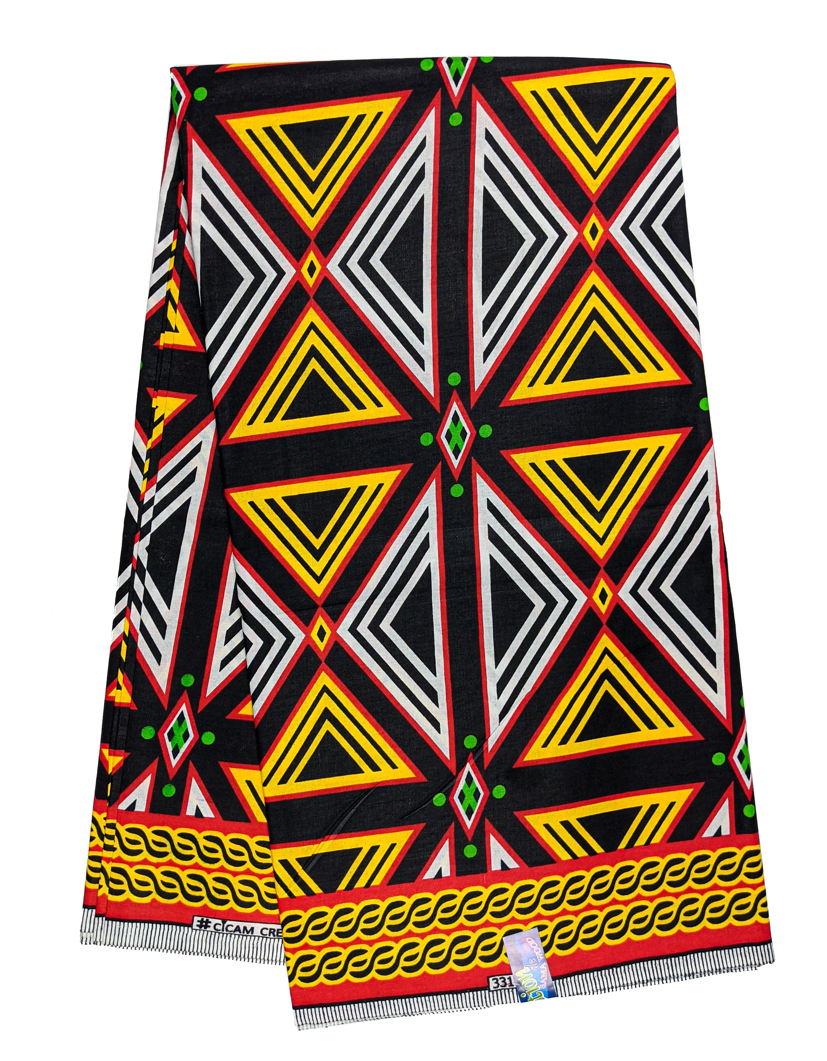 Central African Wax Print Fabric - 6 Yards