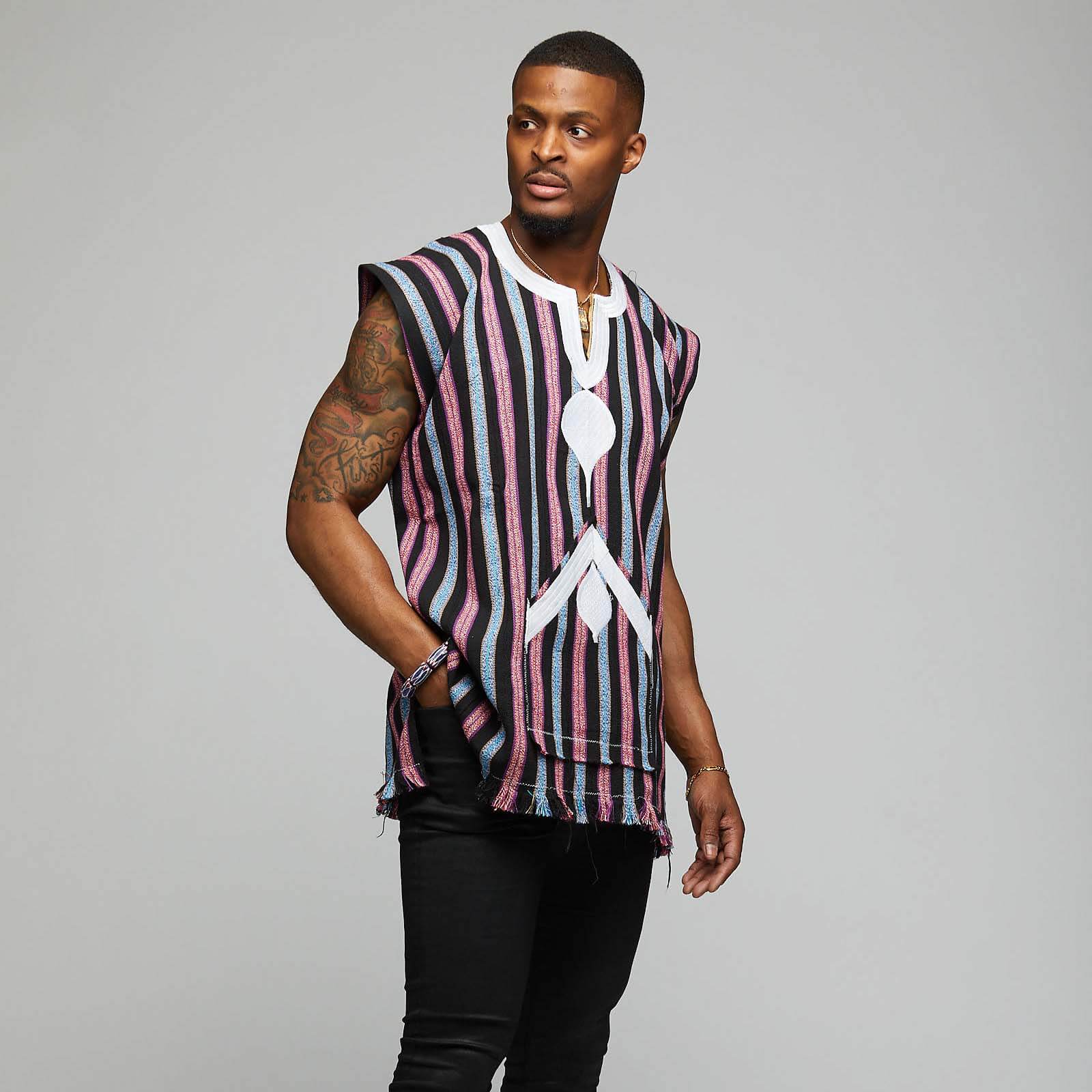 Men's Medium Woven Dashiki Top