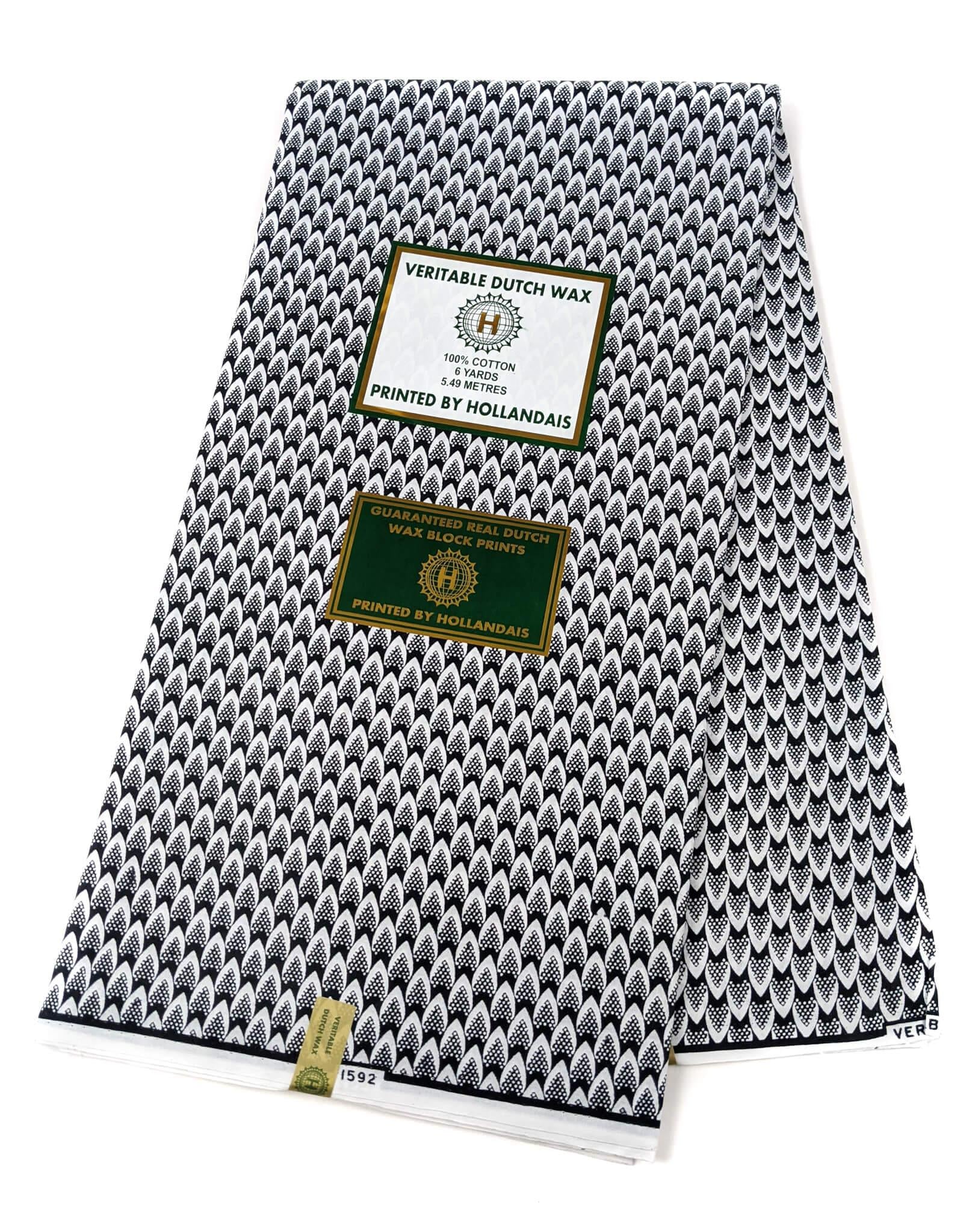 Black And White Scale Pattern African Wax Print