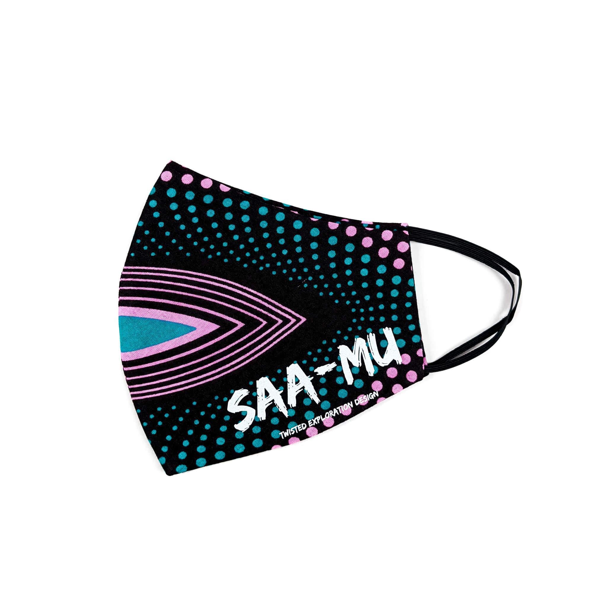 Handmade Ankara Face Mask with Head Scarf & Disposal Filters