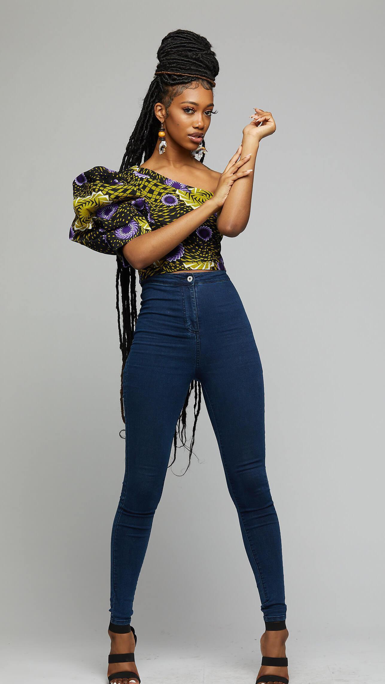 Mono Strap Crop Top w/Scarf