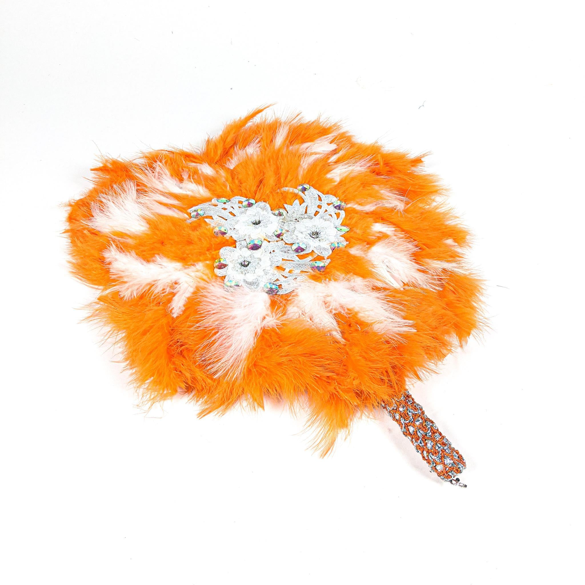 Orange Traditional Wedding Hand Fan