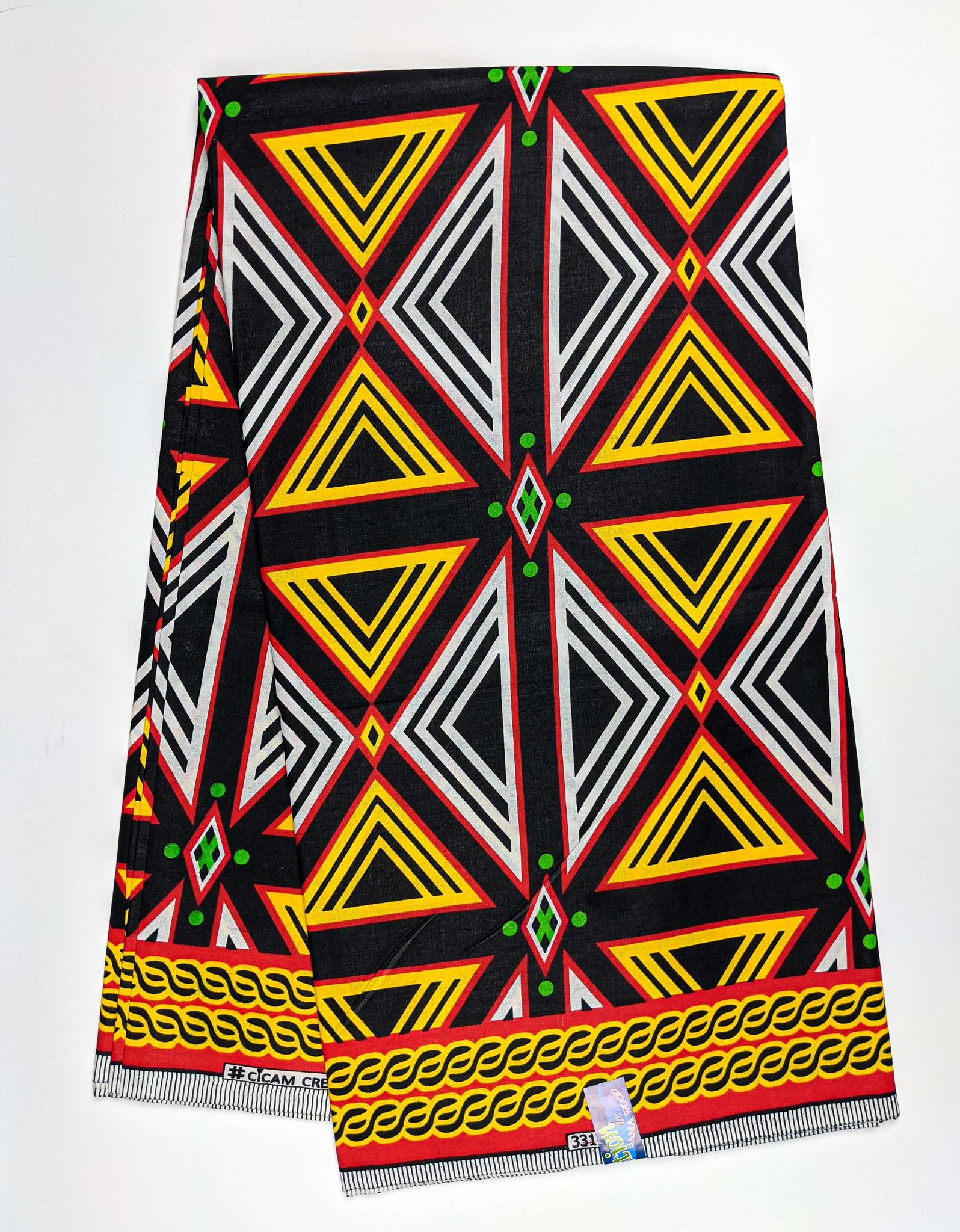 Central African Wax Print Fabric - 6 Yards