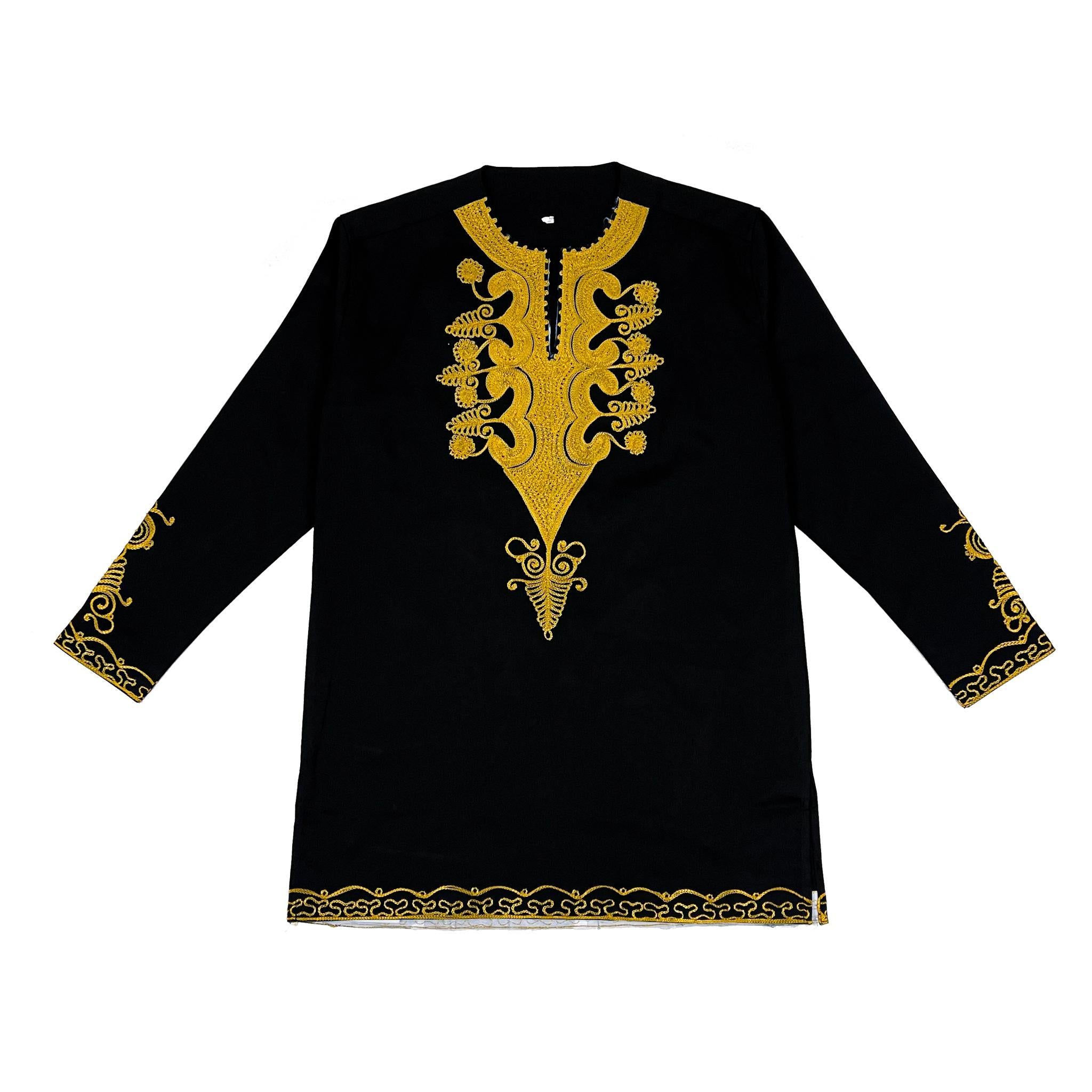 Men's Gold Embroidery Shirt