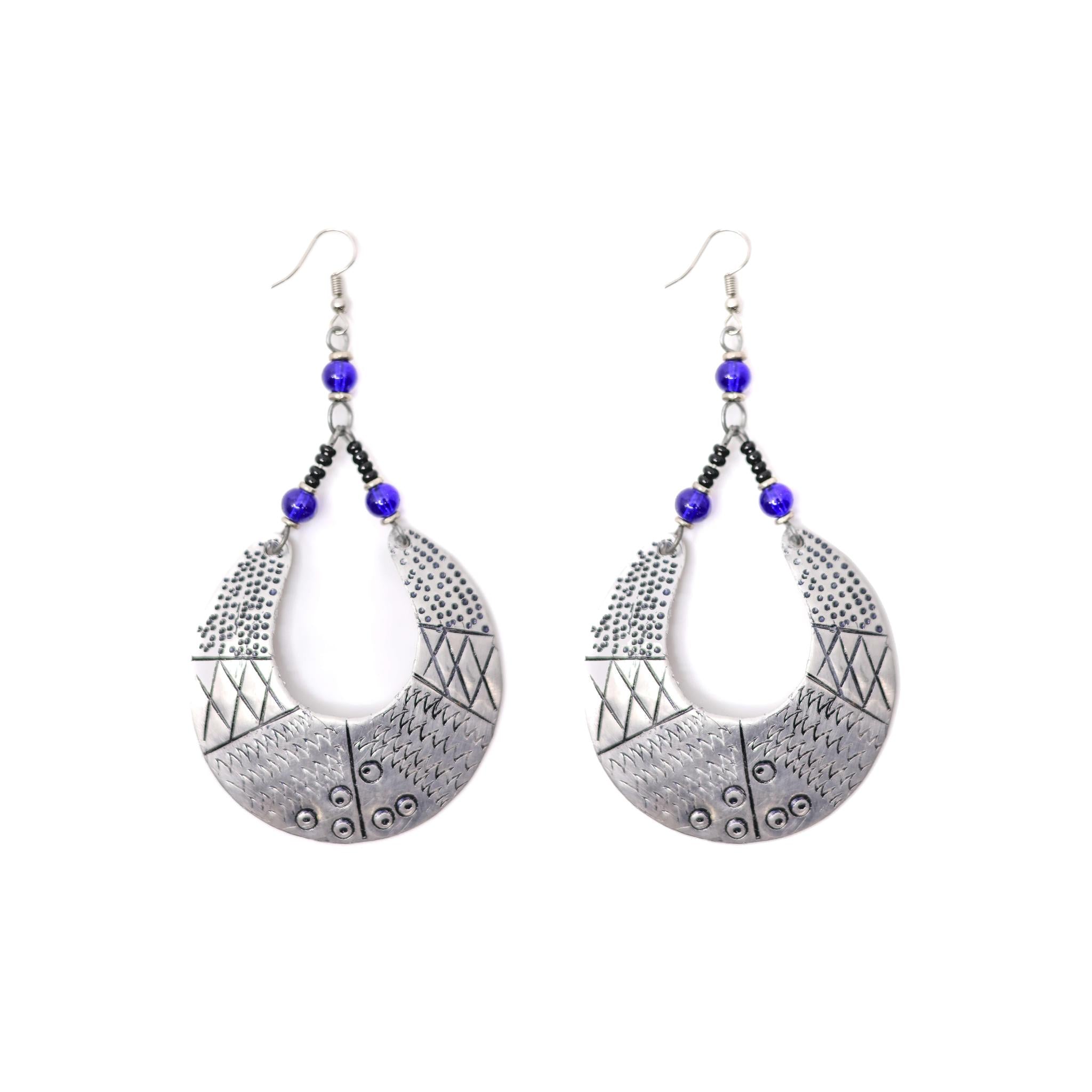 Silver Metal Earrings