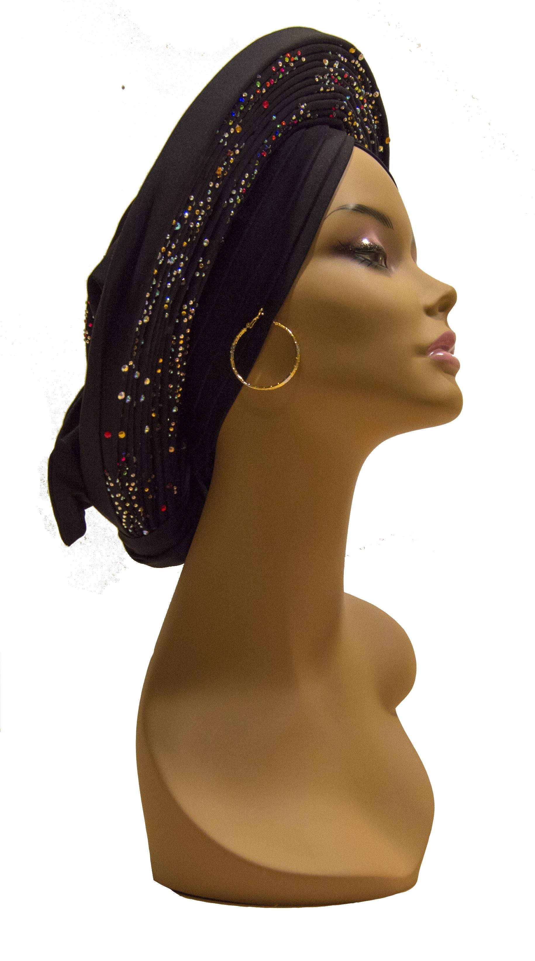 Auto Gele Black - AFRIKAN ATTIRE - #african_clothing -
