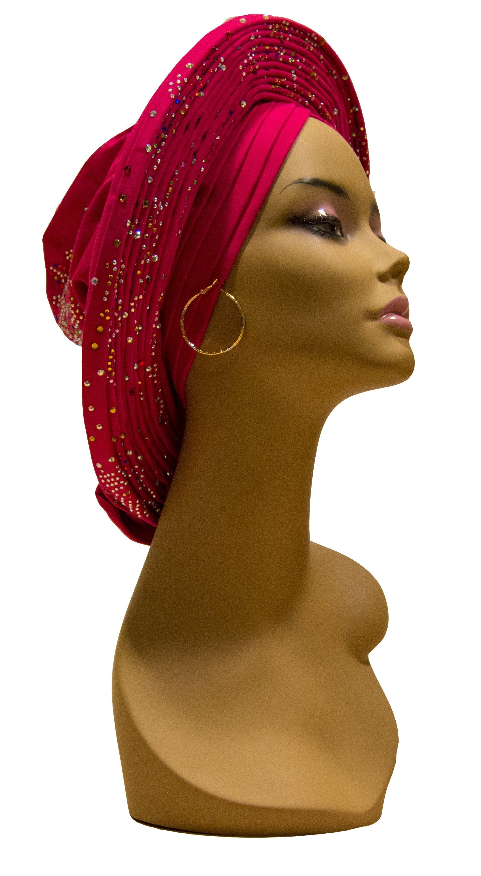 Auto Gele Pink - AFRIKAN ATTIRE - #african_clothing -