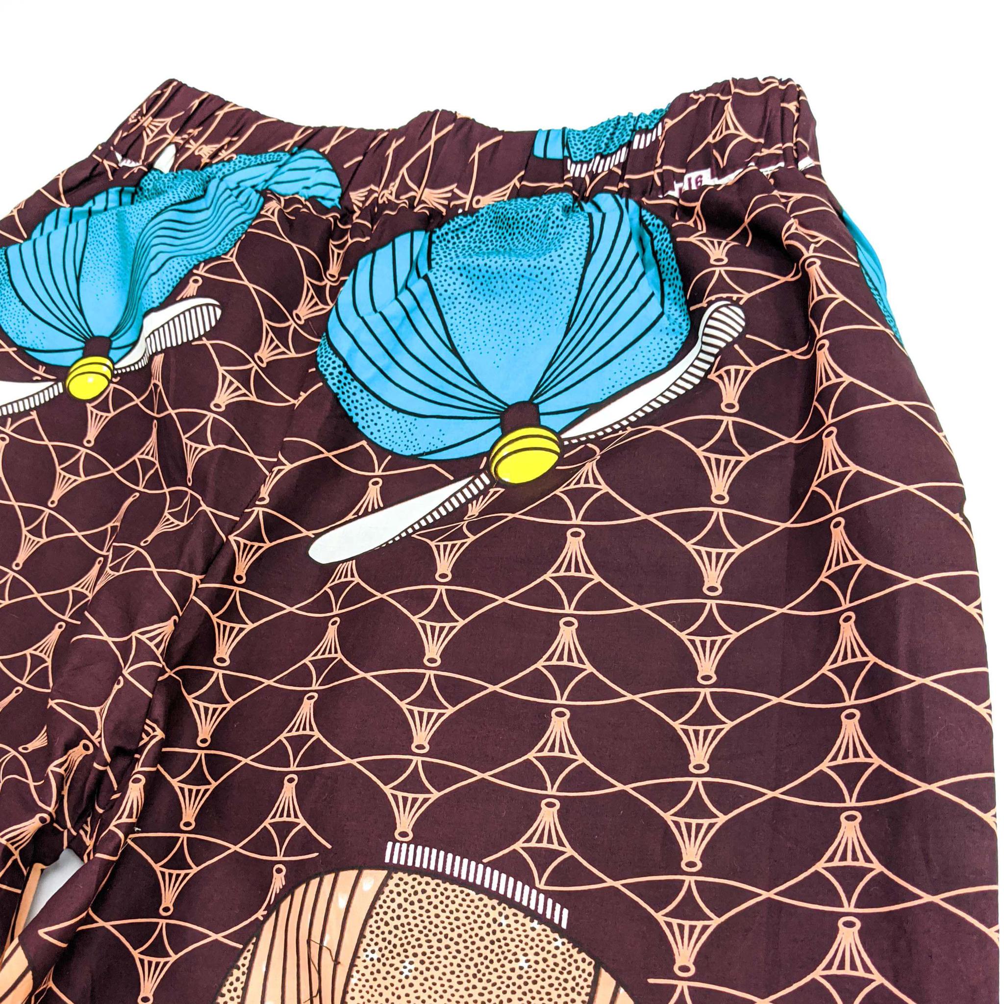 Brown, Peach & Blue Pant