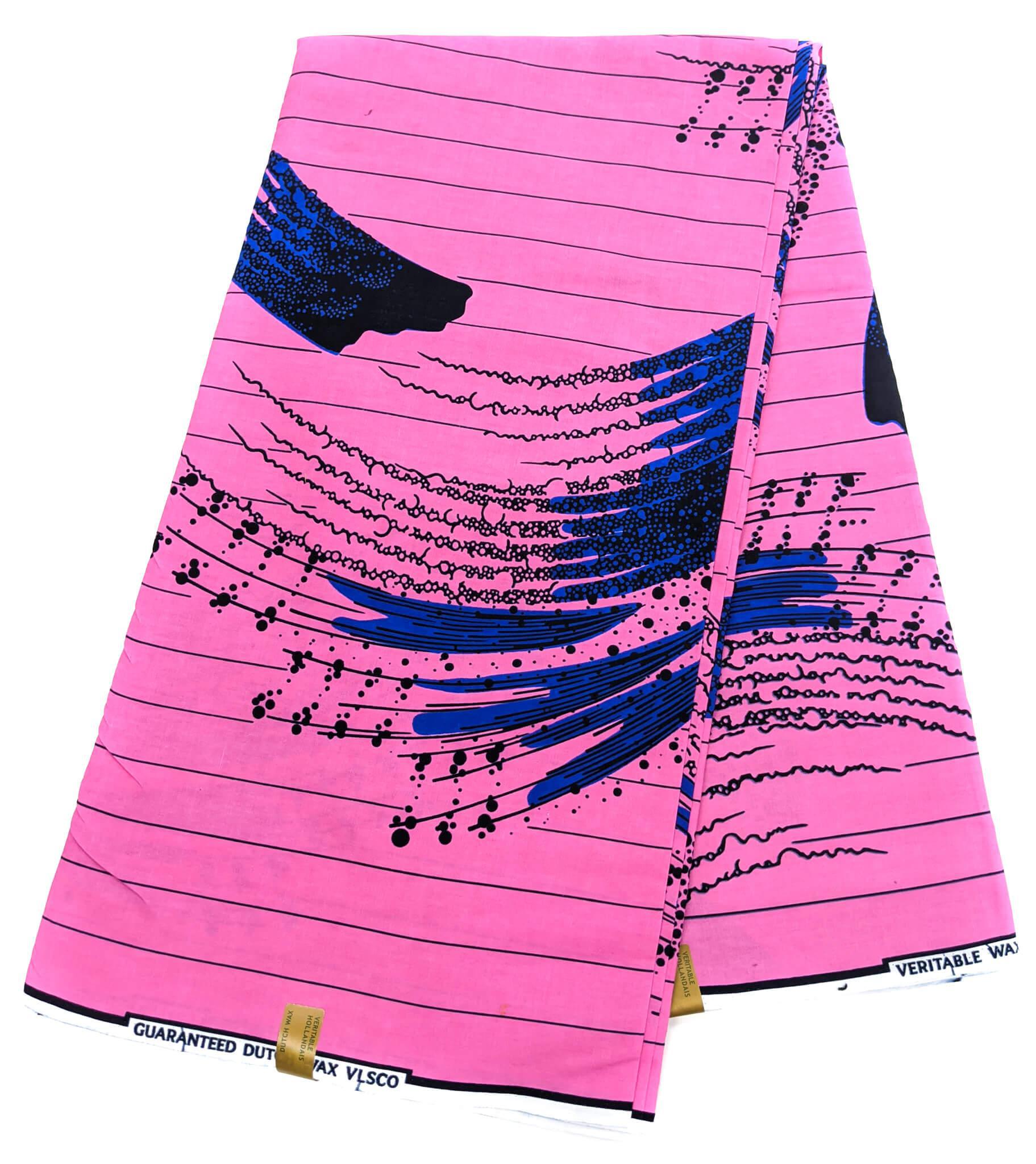 Pink & Blue Dutch Wax