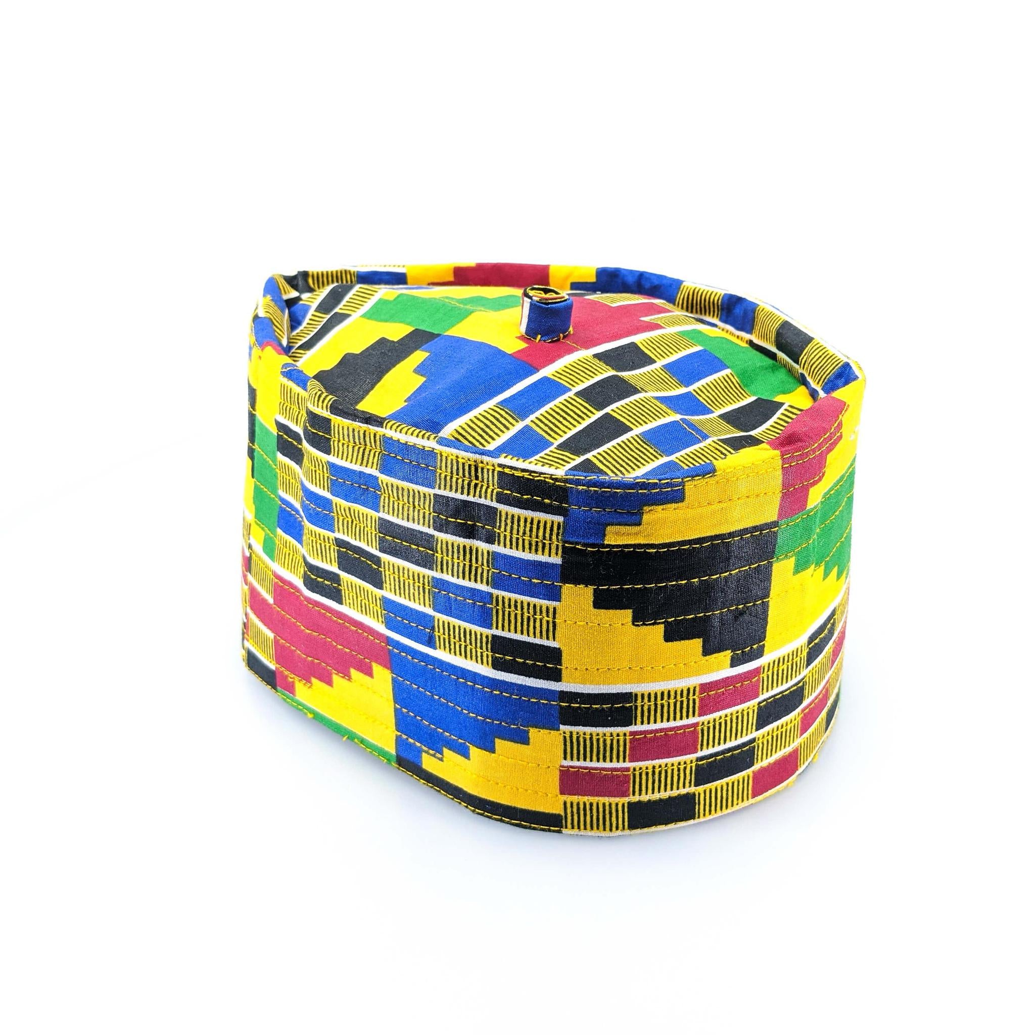 Kente Yellow Kufi Cap