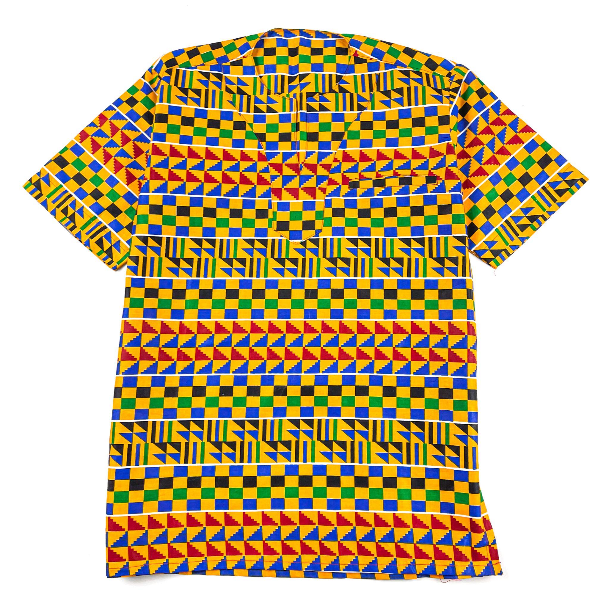 Men's Kente Short-Sleeve Top