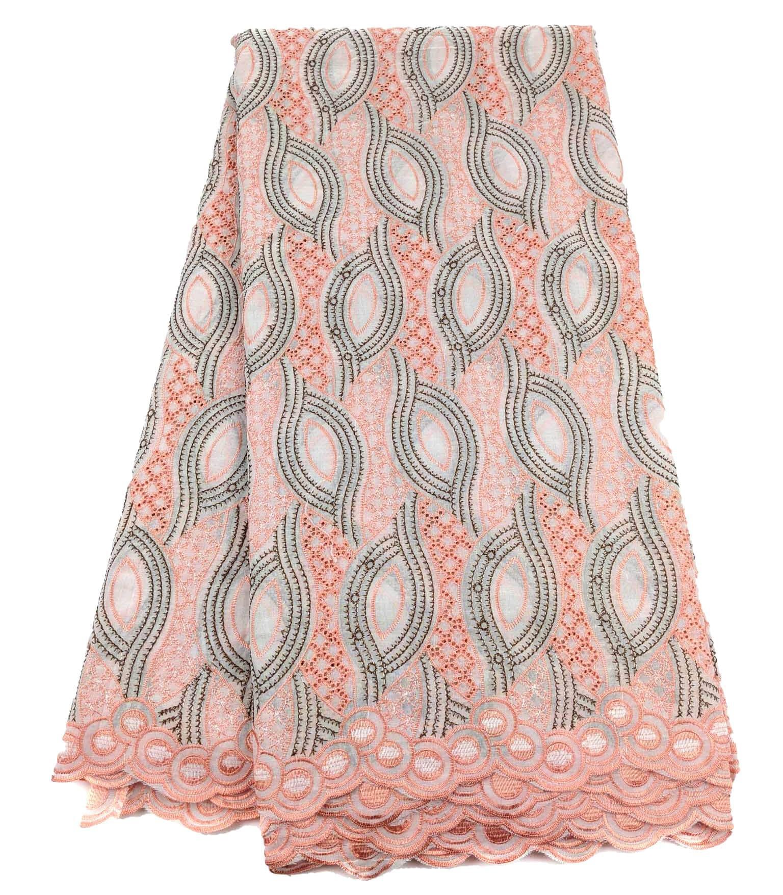 Peach & Bronze Cotton Lace
