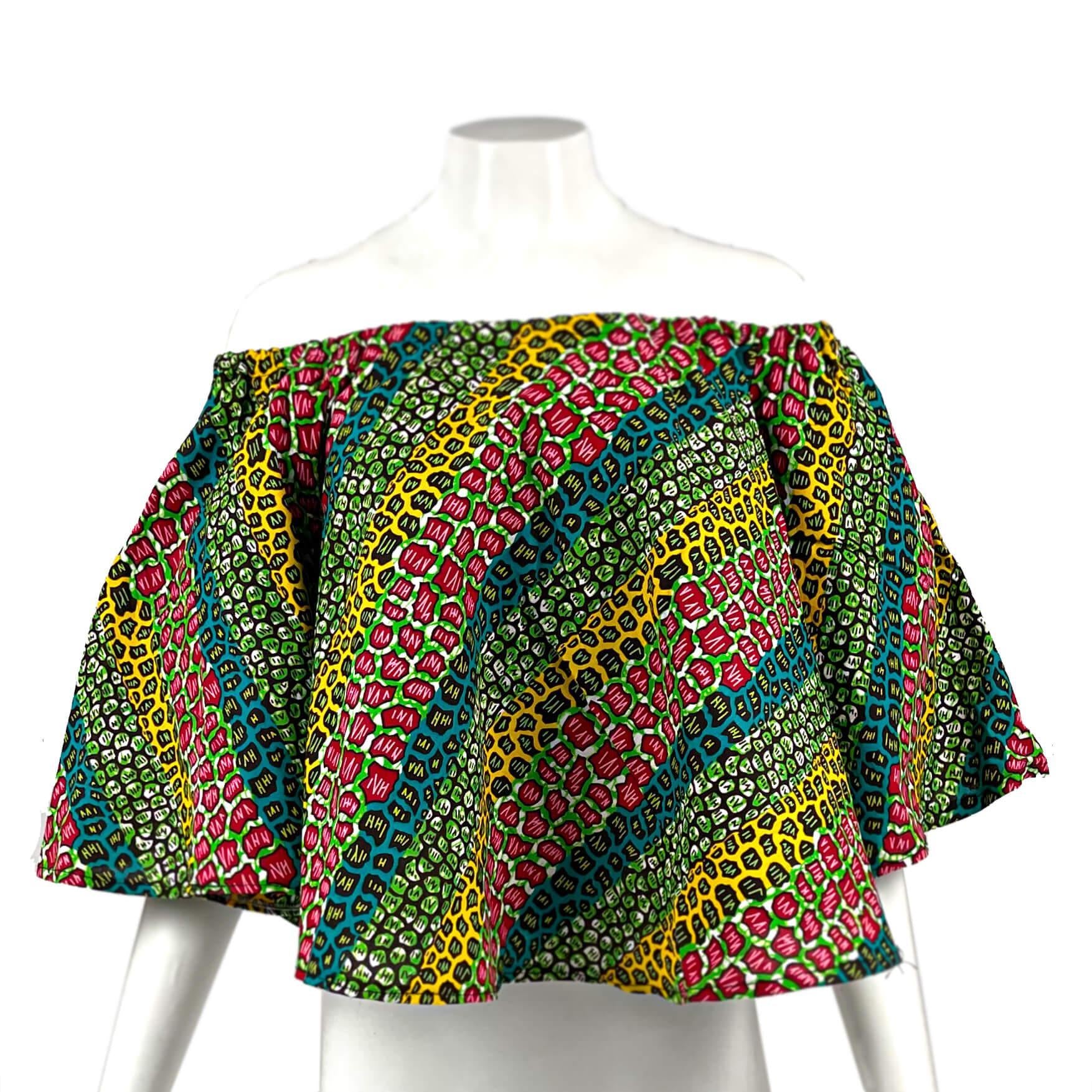 Off-Shoulder Multicolored Top