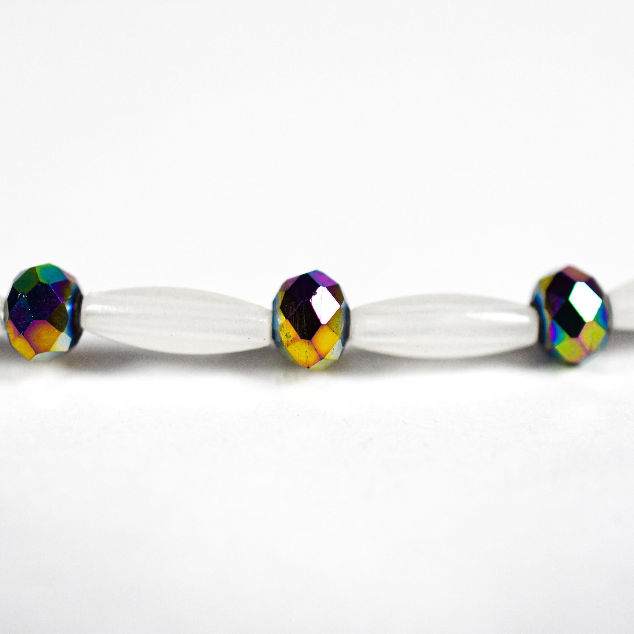 Creme & Chrome Elastic Waist Beads