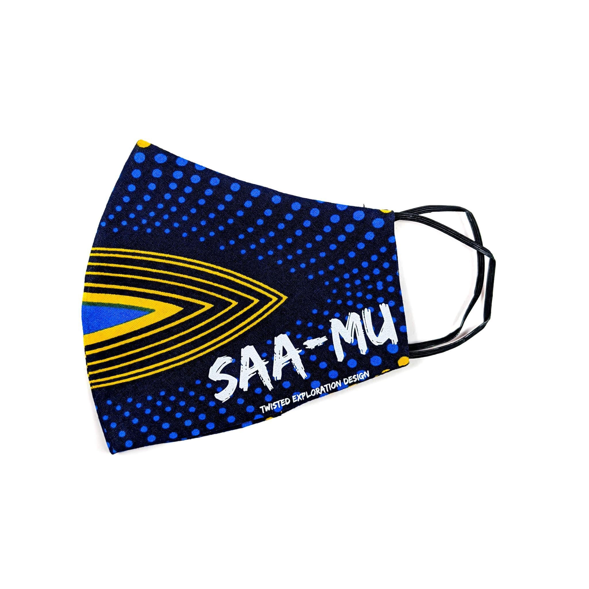 Handmade Ankara Face Mask with Head Scarf & Disposal Filters