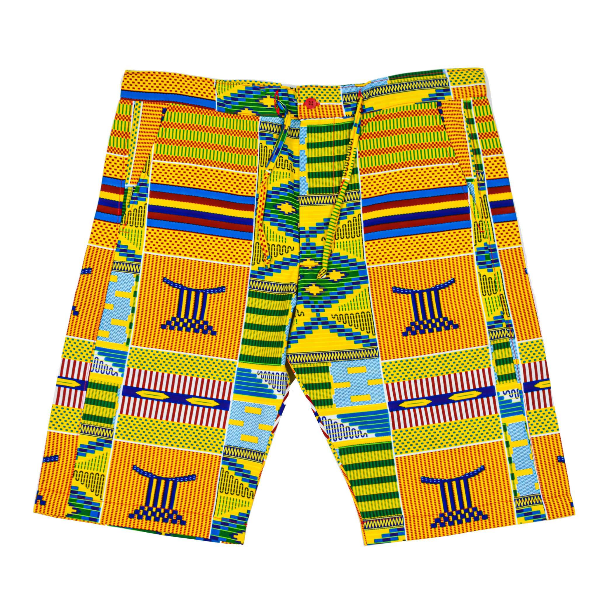 Yellow Kente Shorts