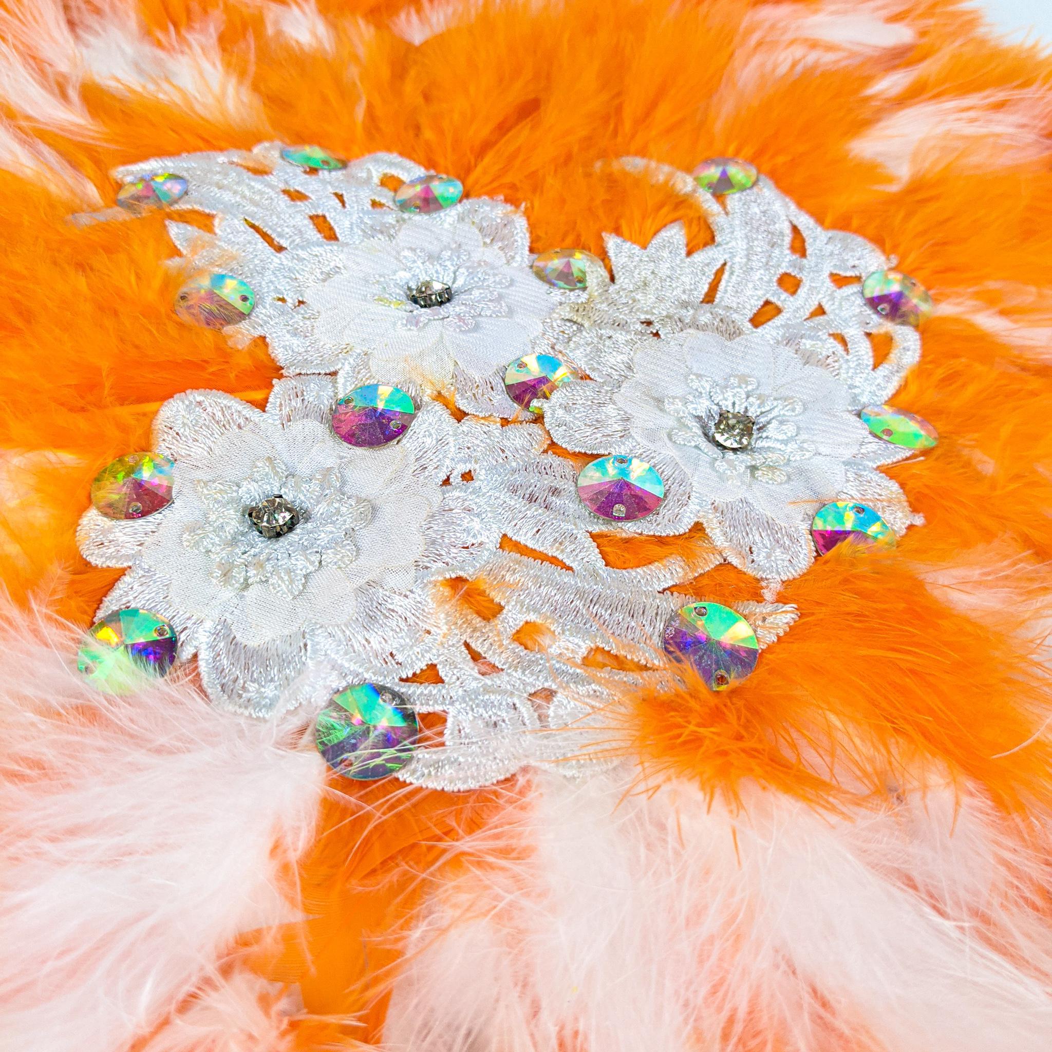 Orange Traditional Wedding Hand Fan