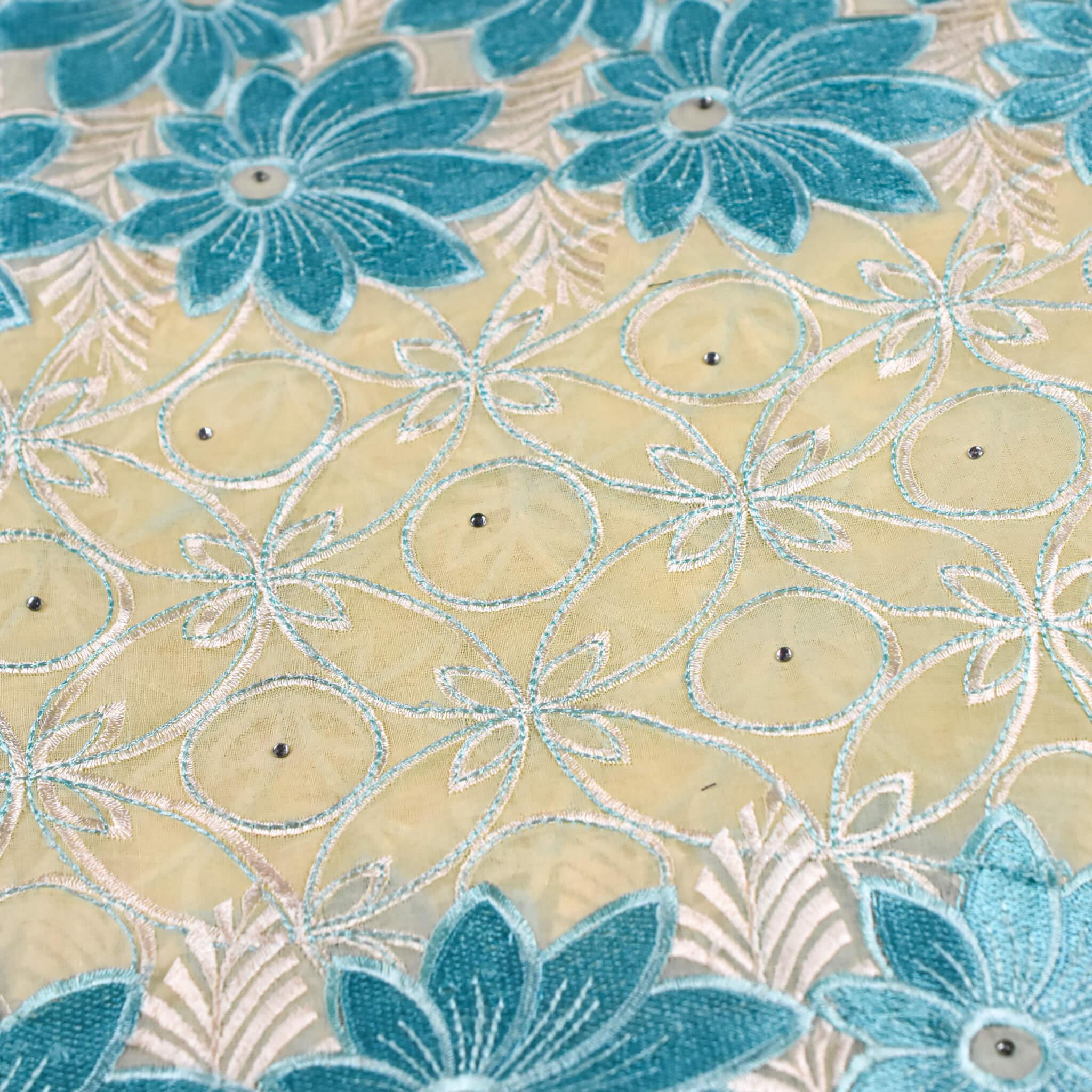 Creme Floral Cotton Lace