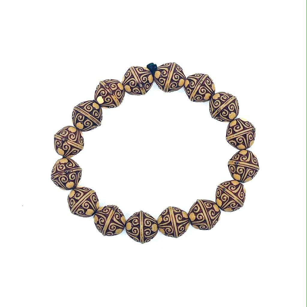 Brown Wooden Bead Bracelet