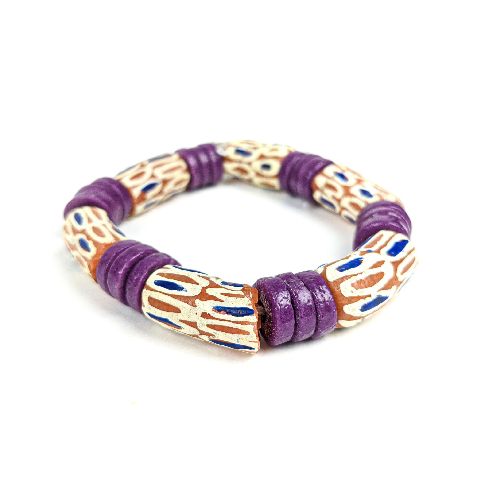 Ghanaian Krobo Bead Necklace and Bracelet