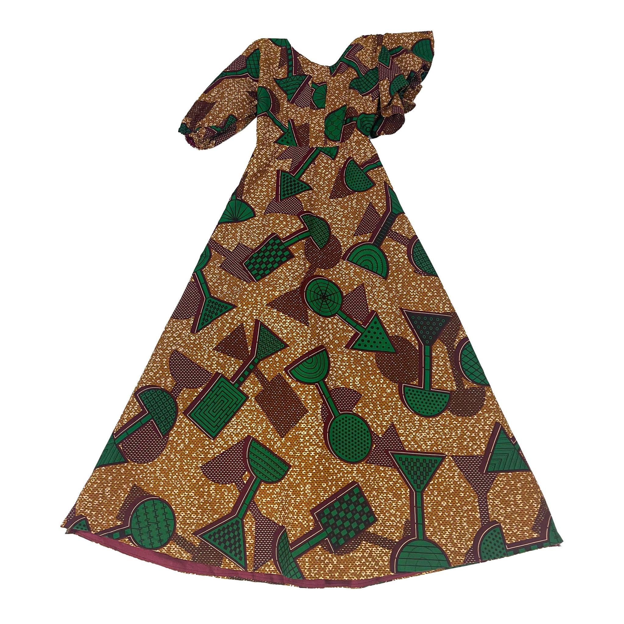 Brown Ankara Dress
