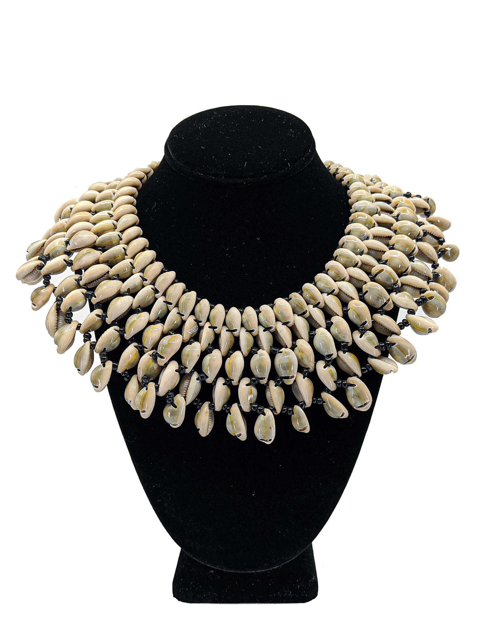 Cowrie Shell Collar Necklace - AFRIKAN ATTIRE - african_clothing - - african_attireAFRIKAN ATTIRE - african_fashion