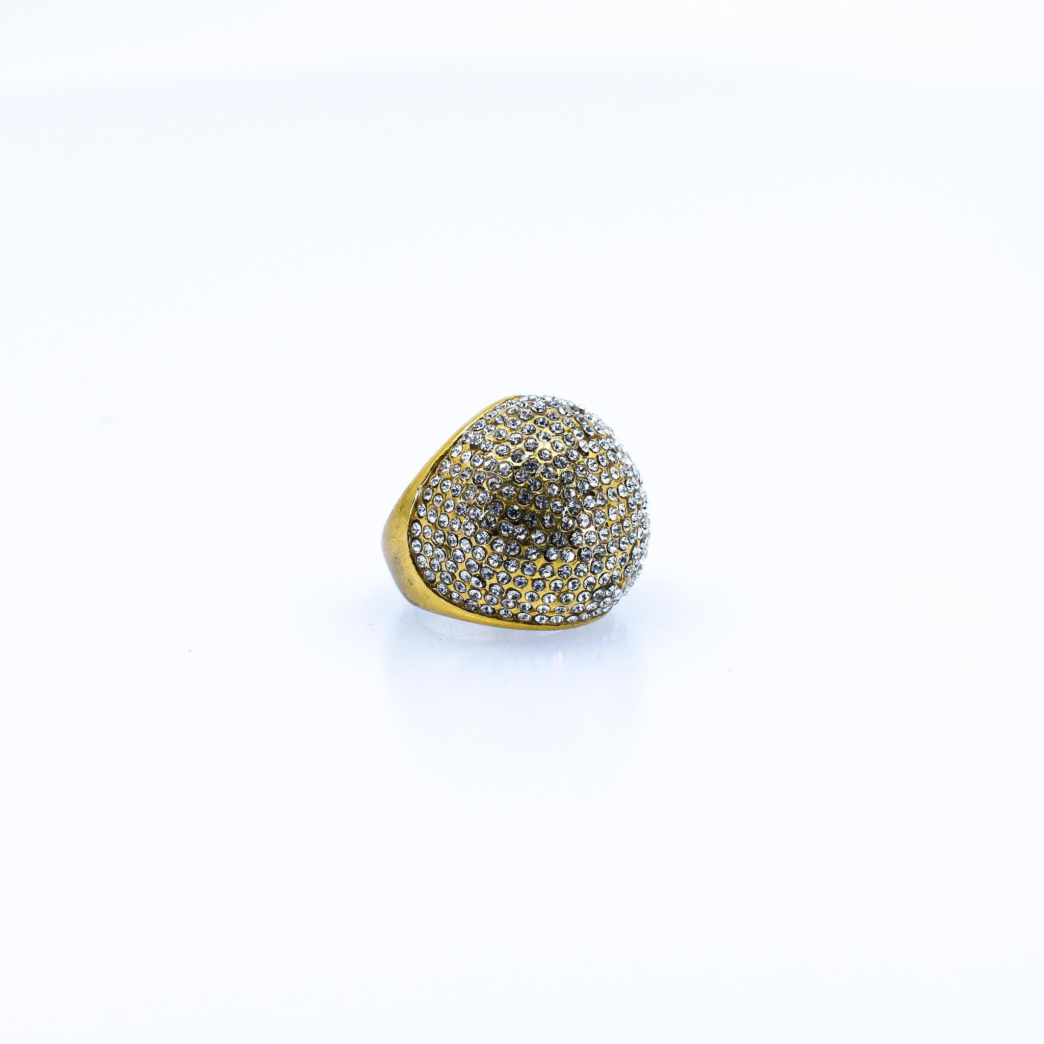 Crystal Pavé Dome Statement Ring