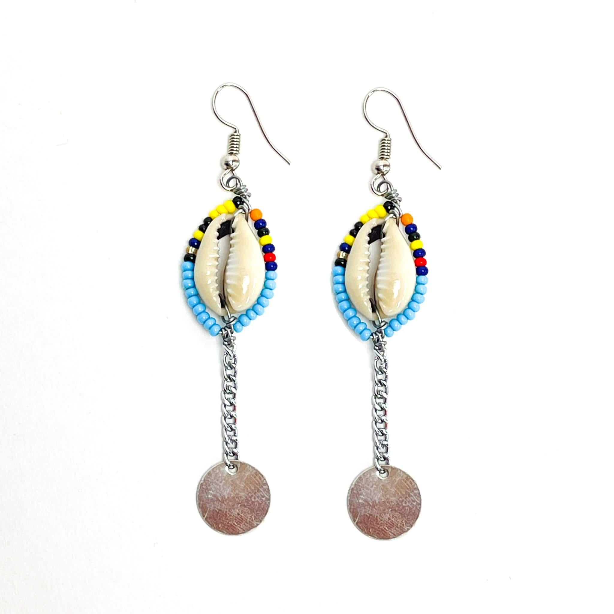 Cowrie Shell Drop Earring