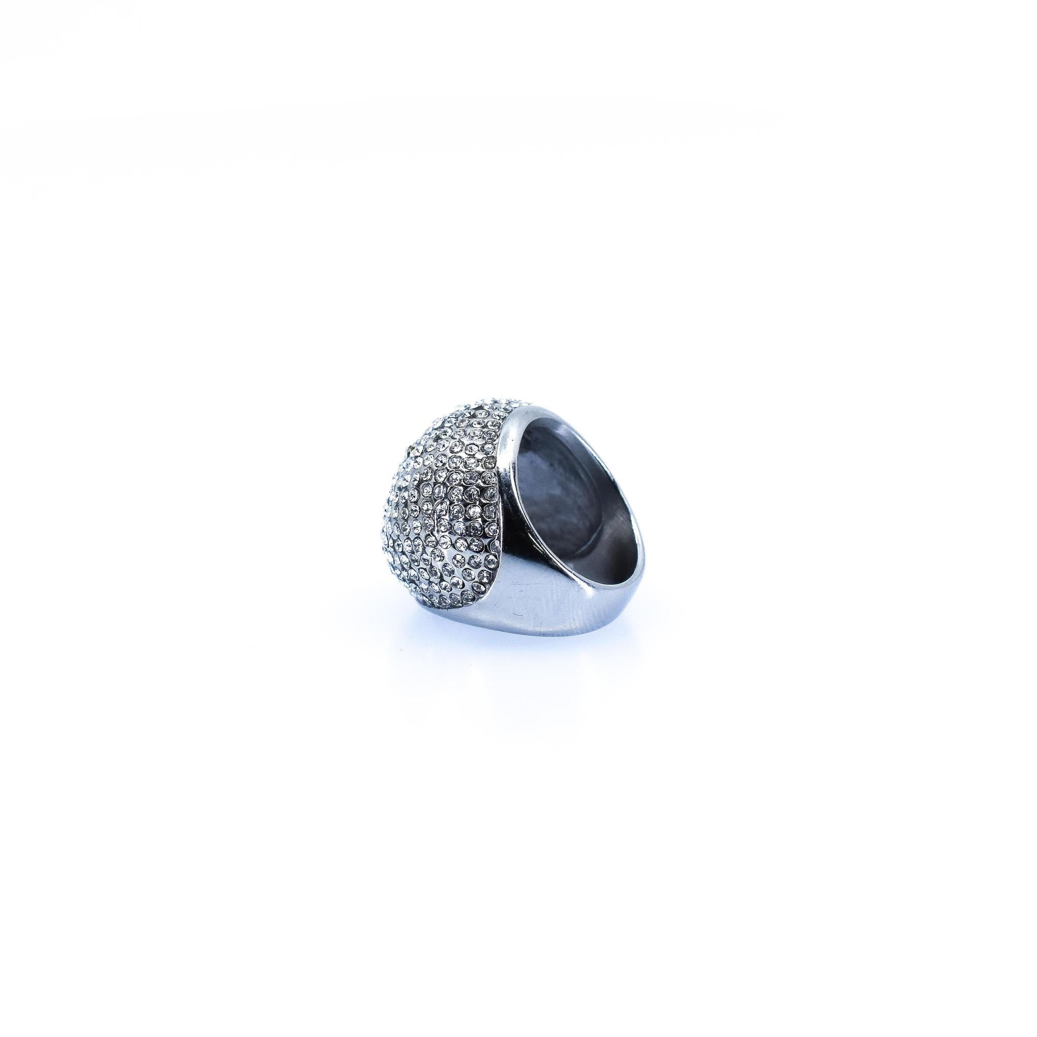 Crystal Pavé Dome Statement Ring