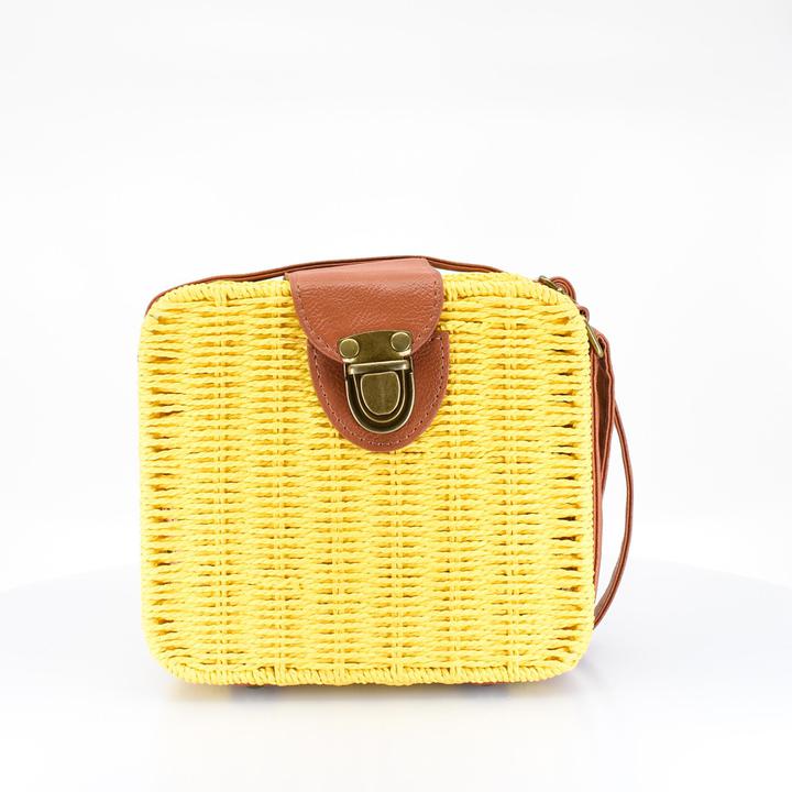 Island Woven Straw Crossbody Bag