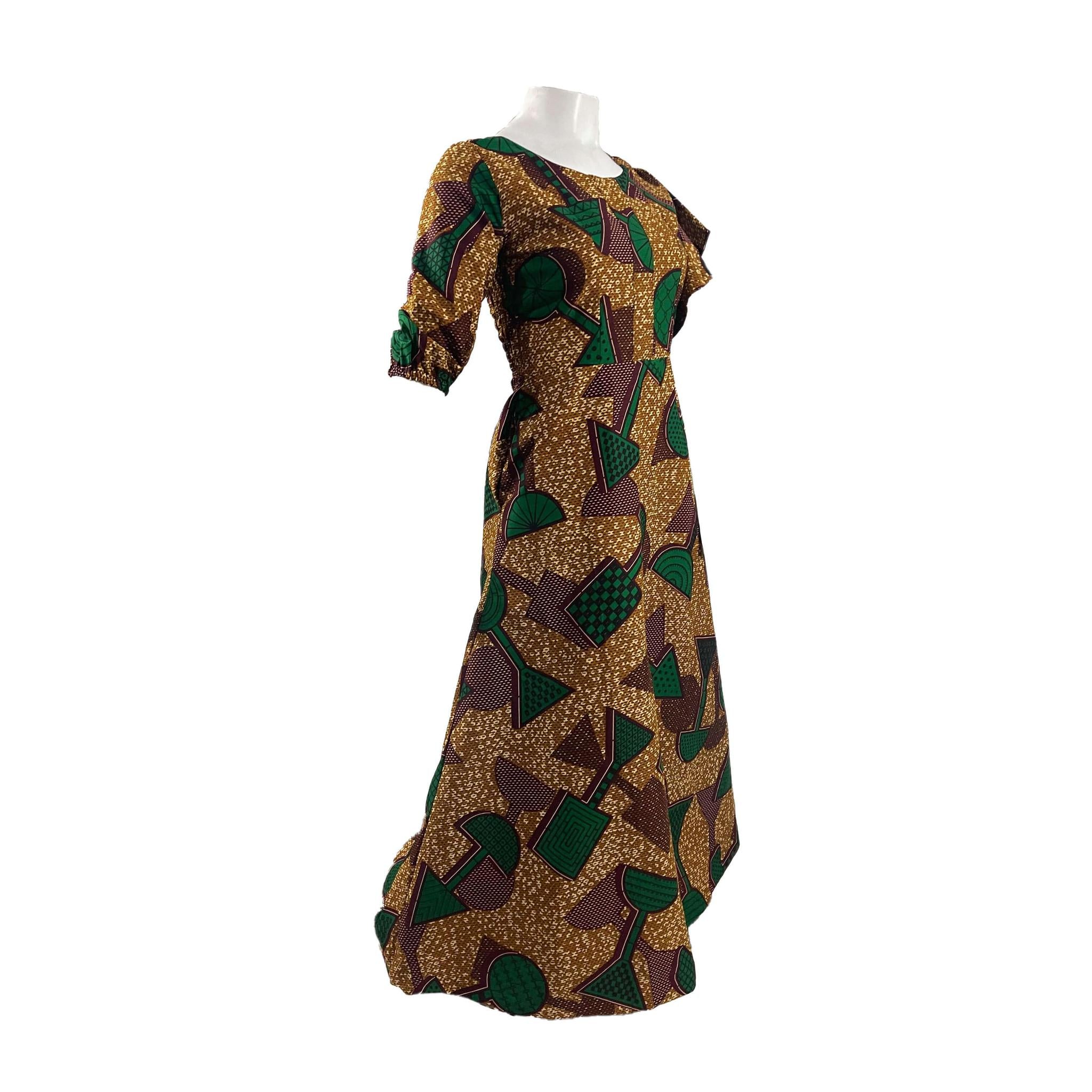 Brown Ankara Dress