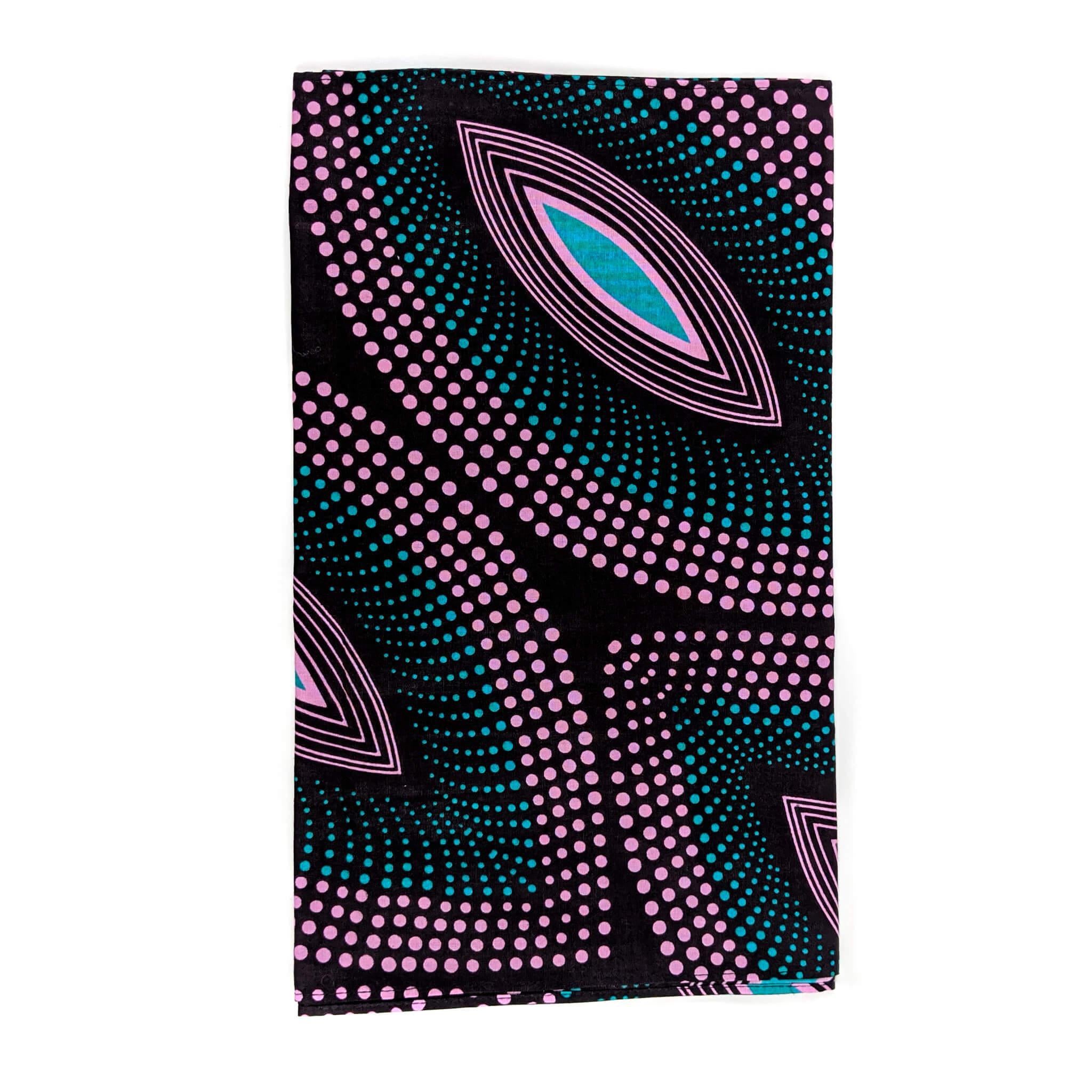 Handmade Ankara Face Mask with Head Scarf & Disposal Filters