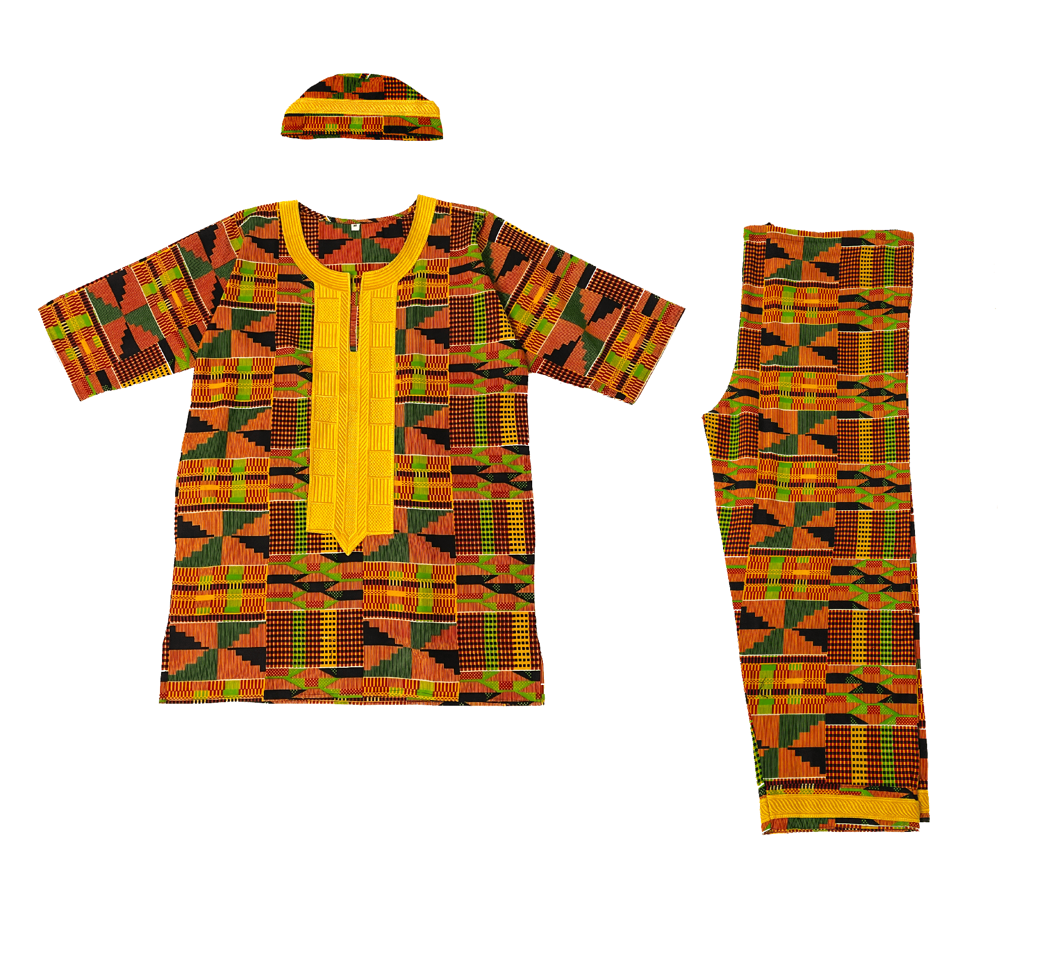 Embroidered Kente Set