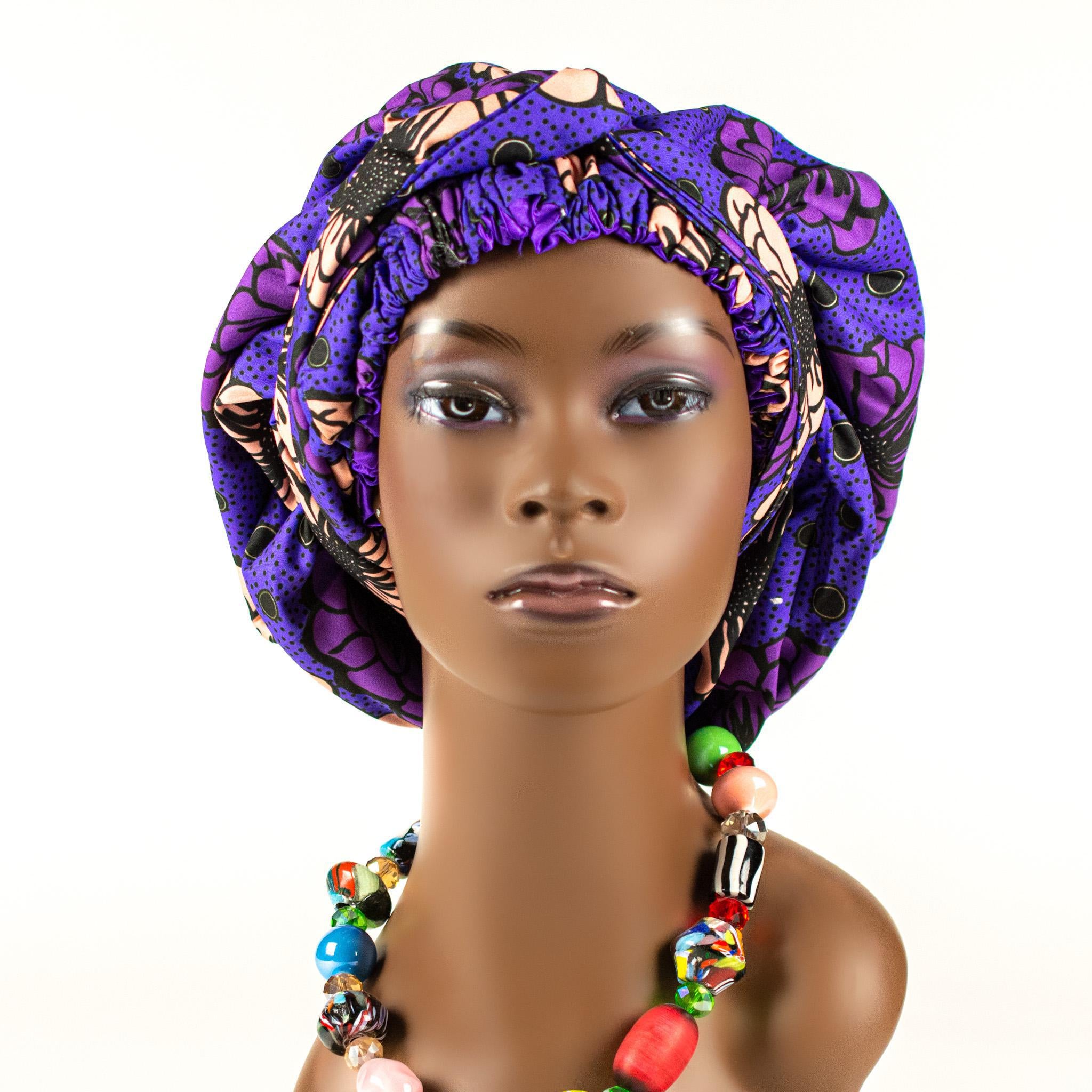 Silk Lined Ankara Bonnets