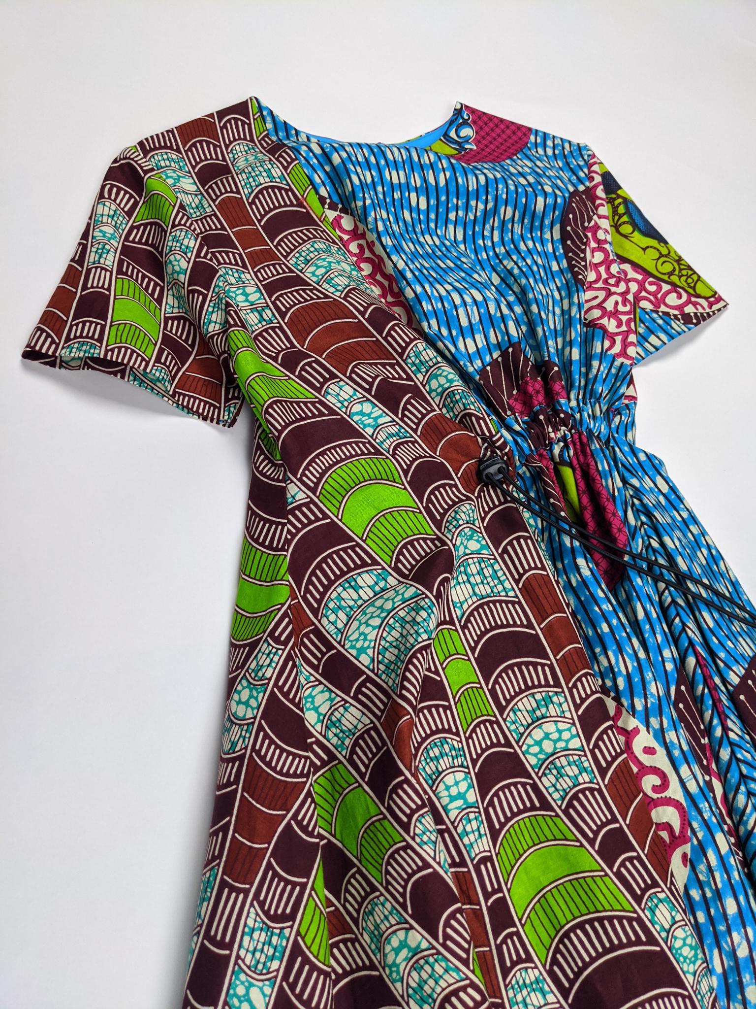 Ankara Mix n Match Unbalanced Dress