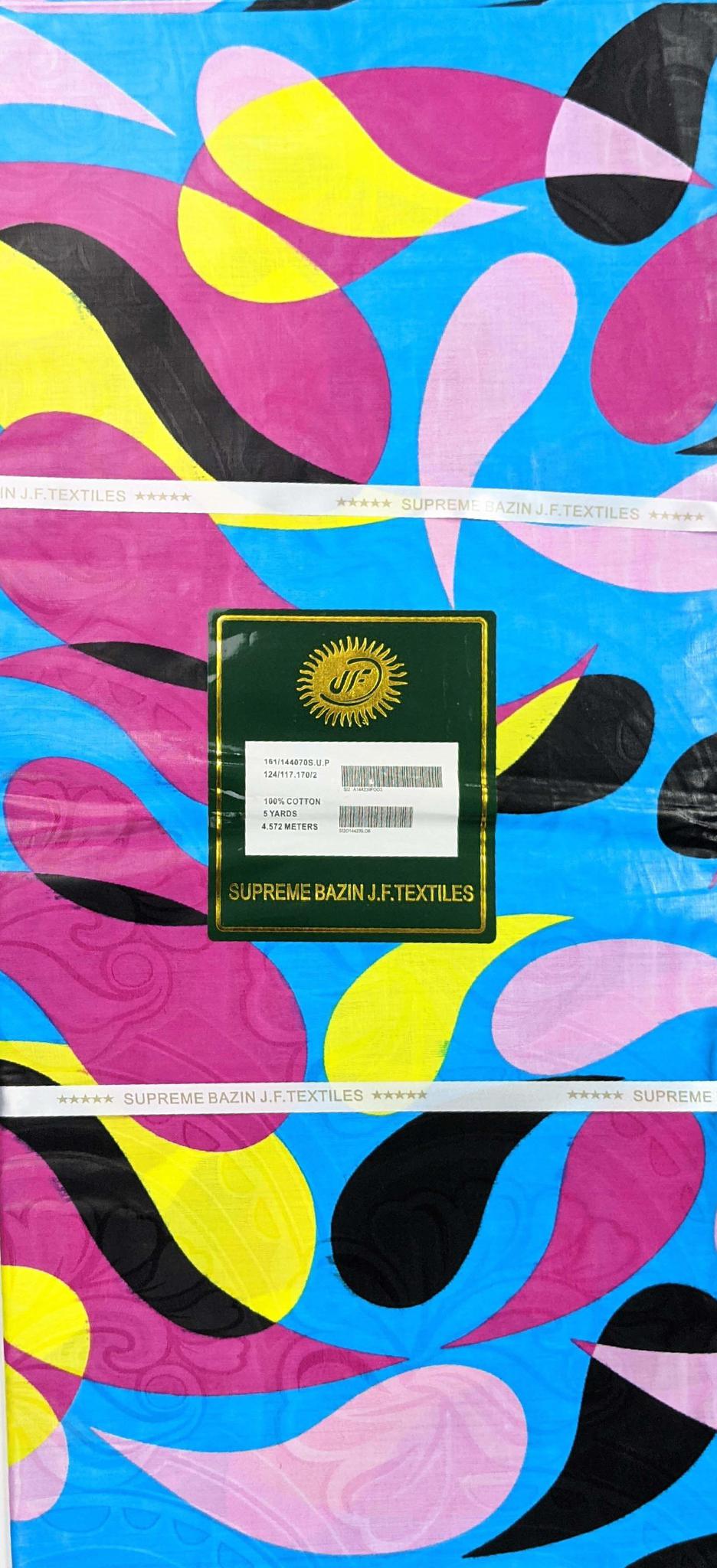 Multicolored Petal Bazin J.F Textiles