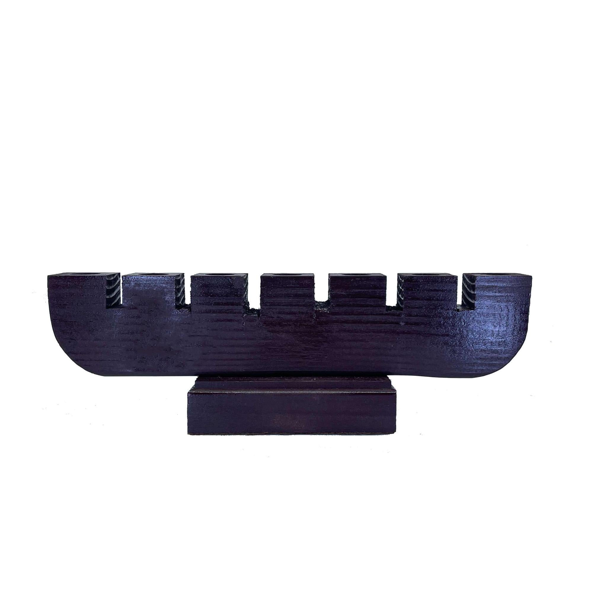 Black Natural Wood Kwanzaa Kinara