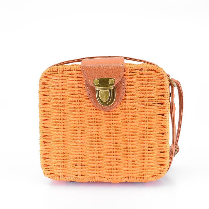 Island Woven Straw Crossbody Bag