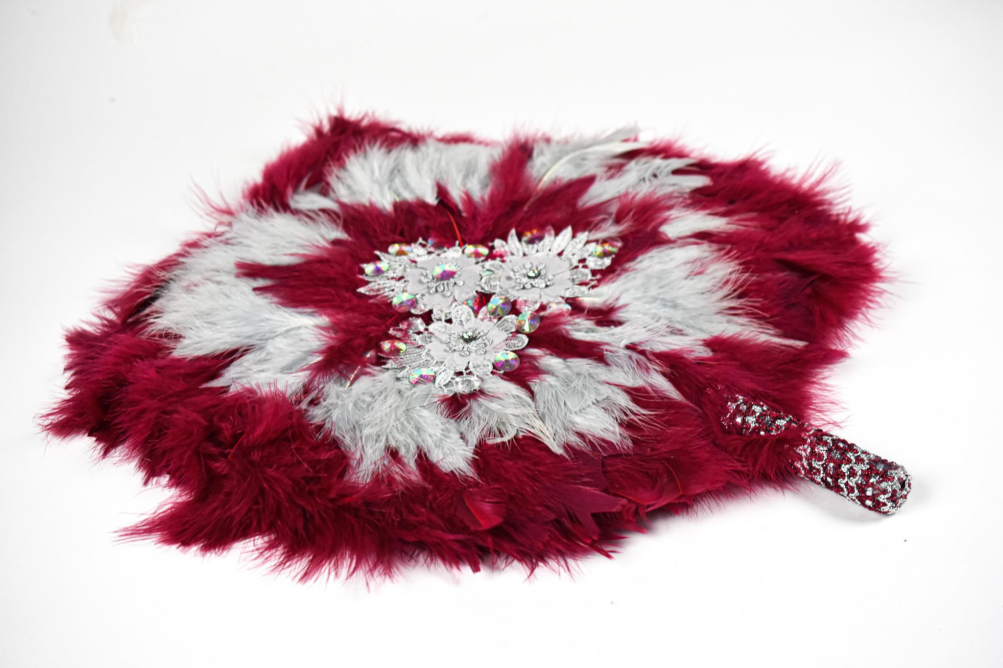 Wine Traditional Wedding Hand Fan