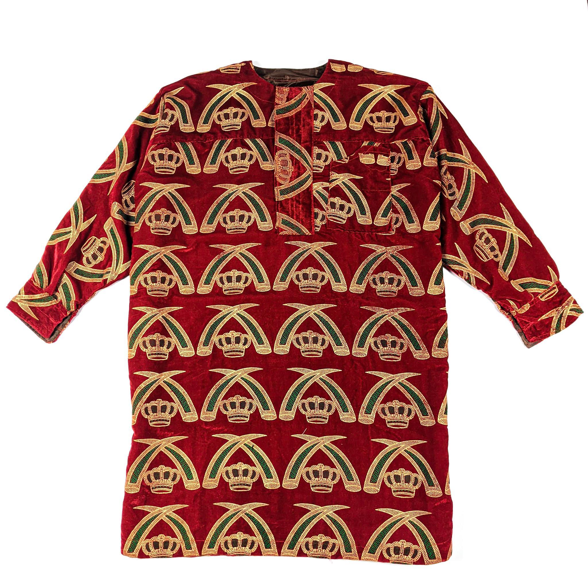 Red/Green Long Sleeve Traditional Nigerian Isiagu