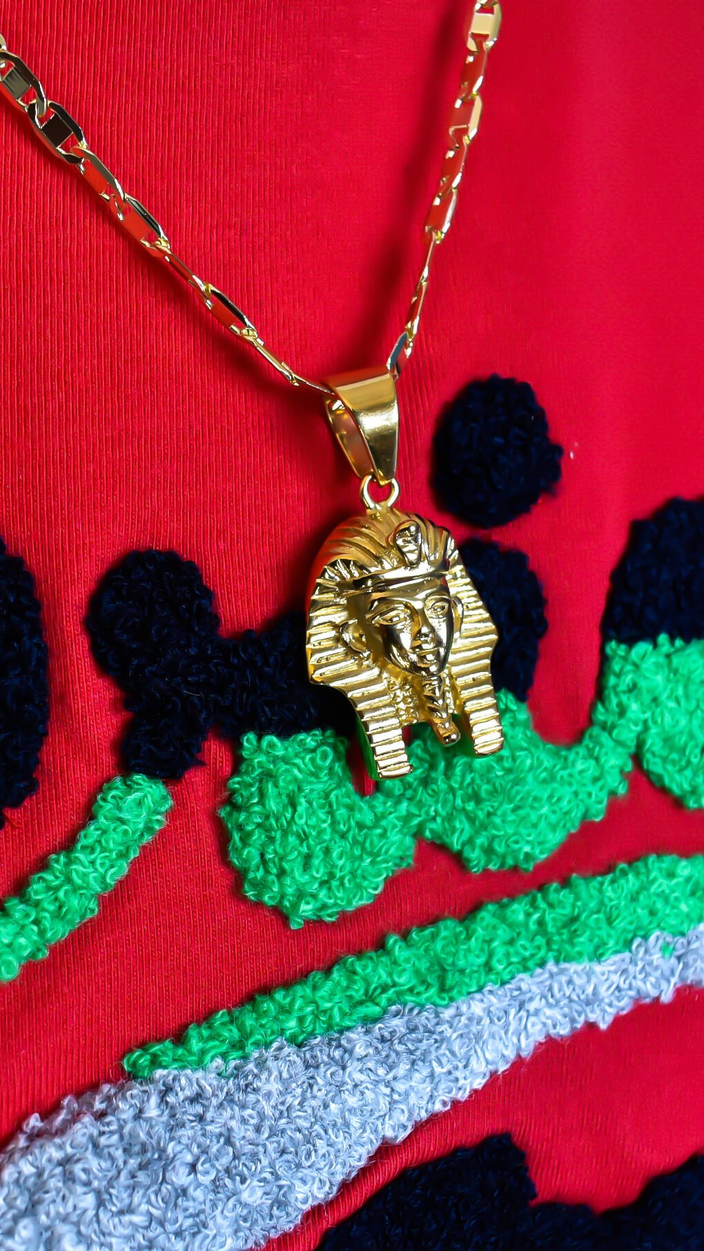 Gold Pharaoh Necklace - AFRIKAN ATTIRE - #african_clothing - JEWELRY