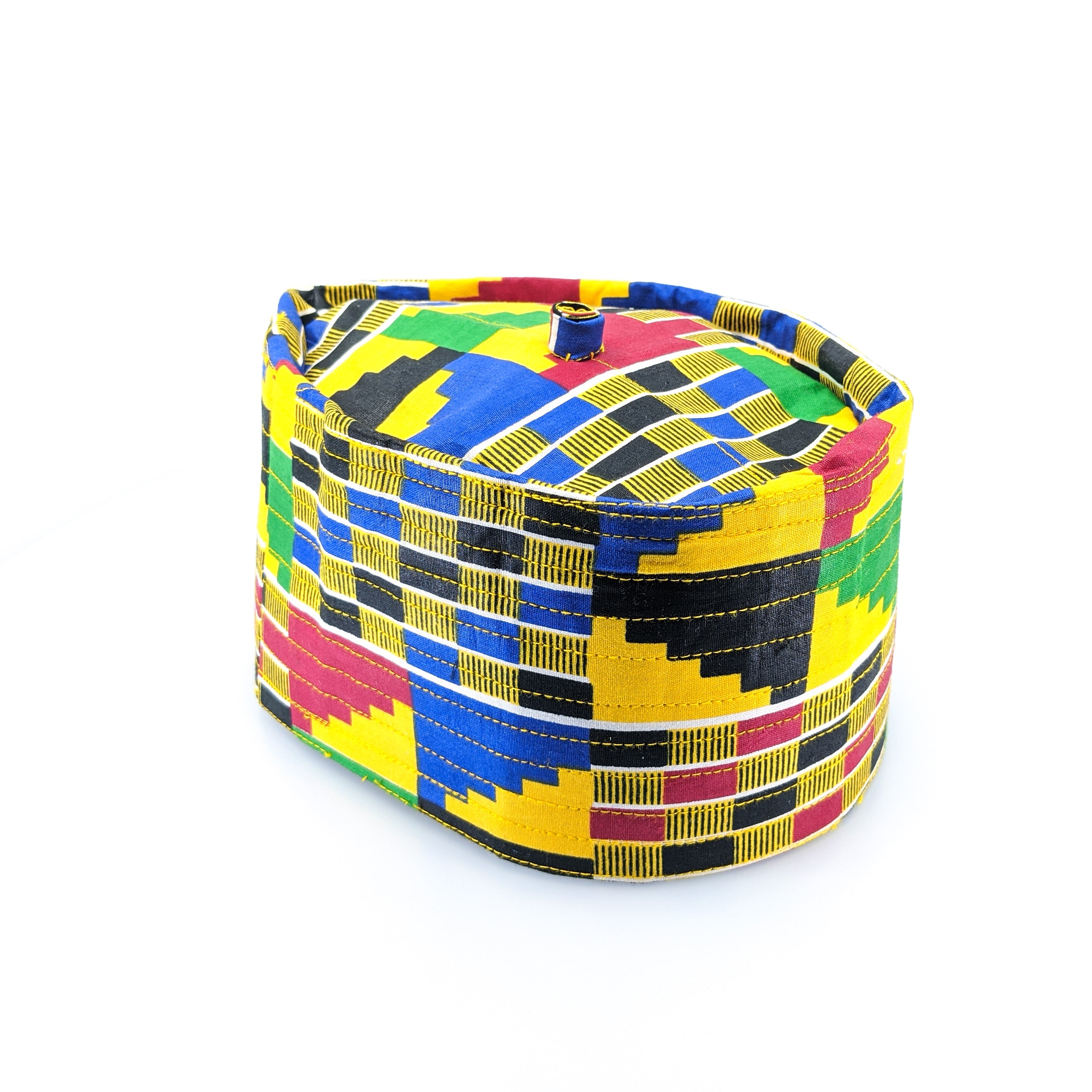 Kente Yellow Kufi Cap