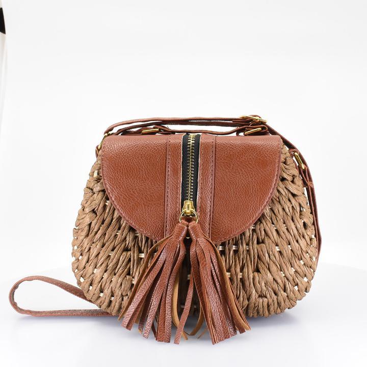 Island Crossbody Bag with Tassel - AFRIKAN ATTIRE - #african_clothing -