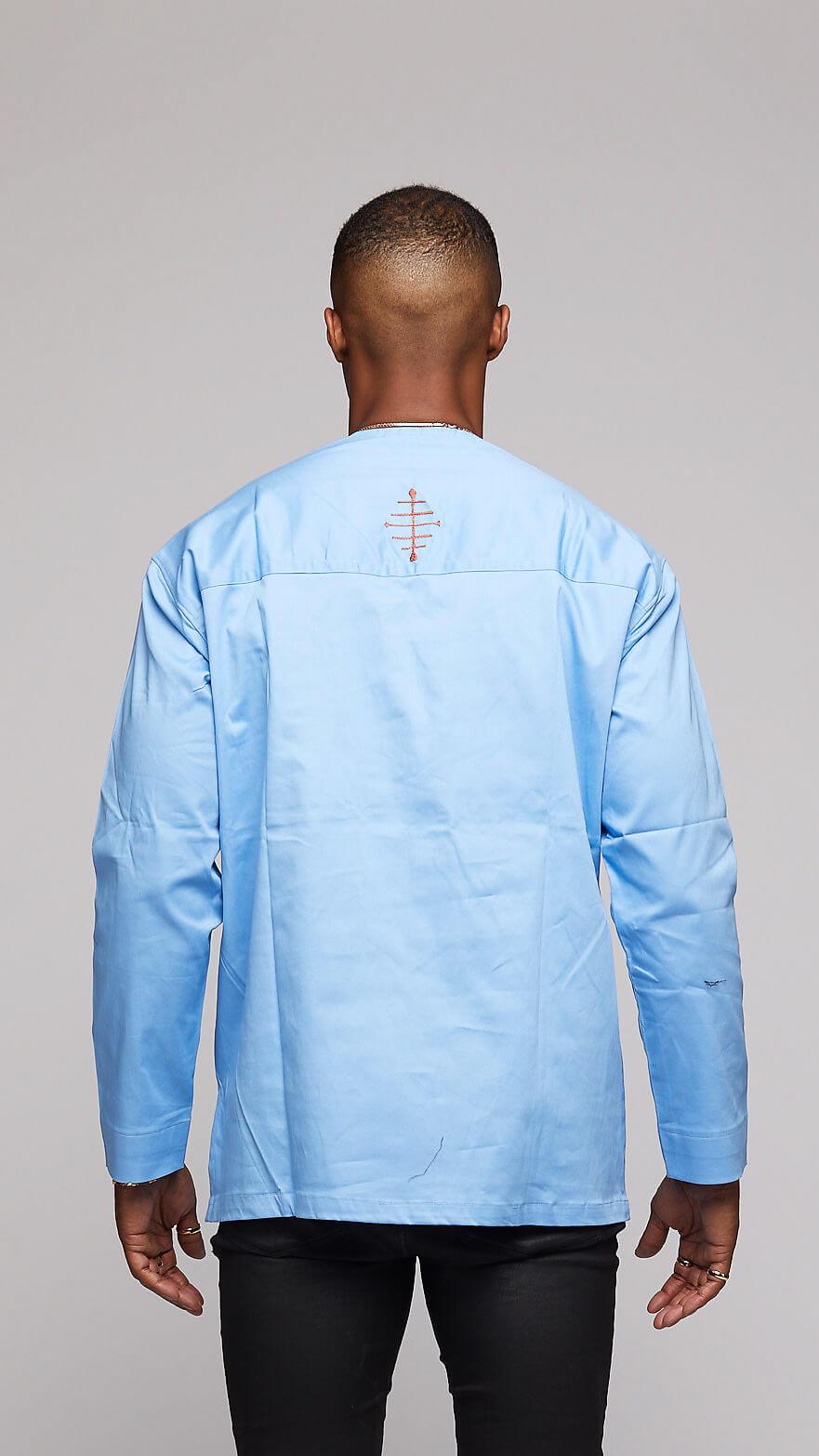 $$Modern Long-sleeve Dashiki with Tribal Embroidery - AFRIKAN ATTIRE - african_clothing - Apparel - african_attireAFRIKAN ATTIRE - african_fashion